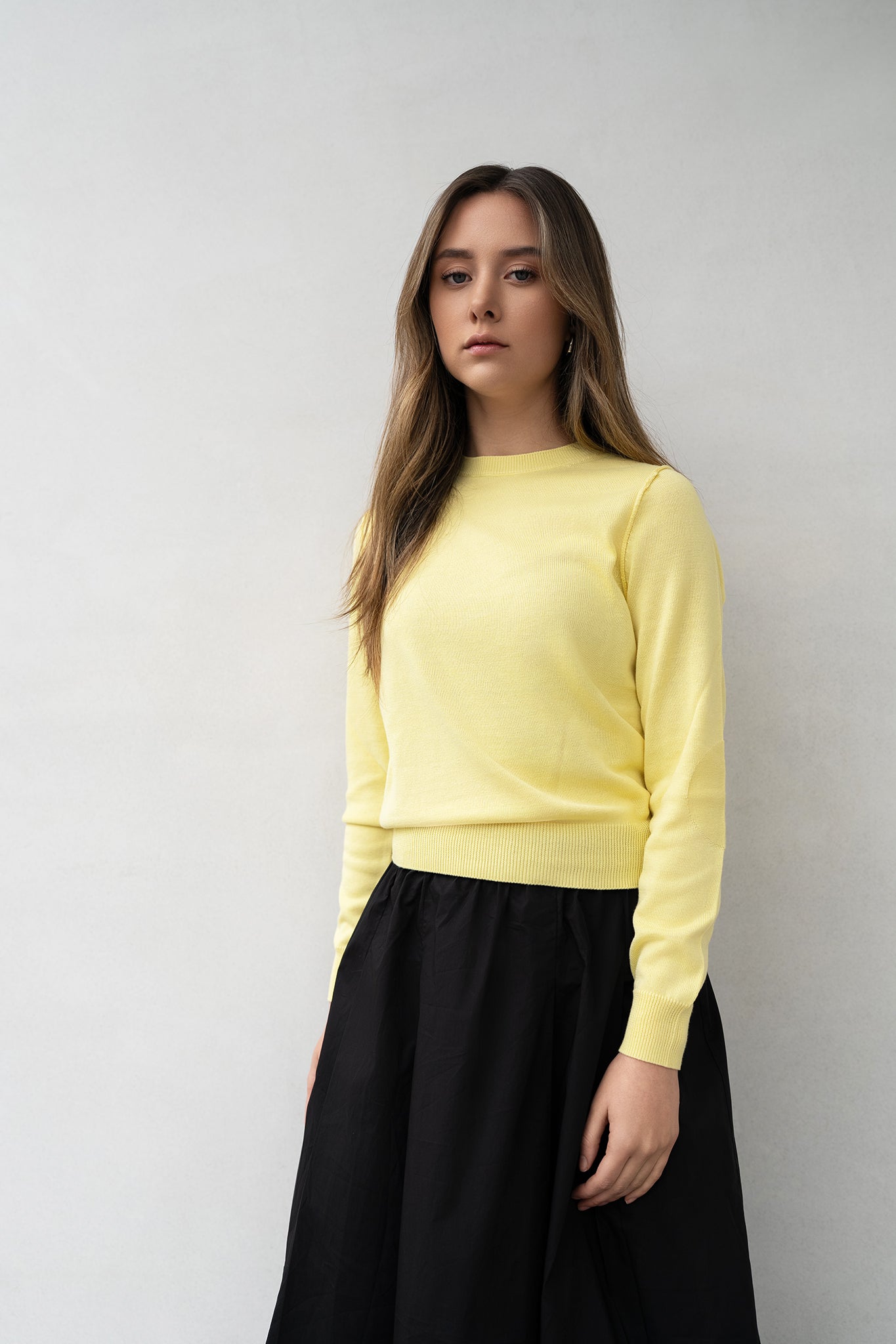 Crewneck Sweater - Butter yellow