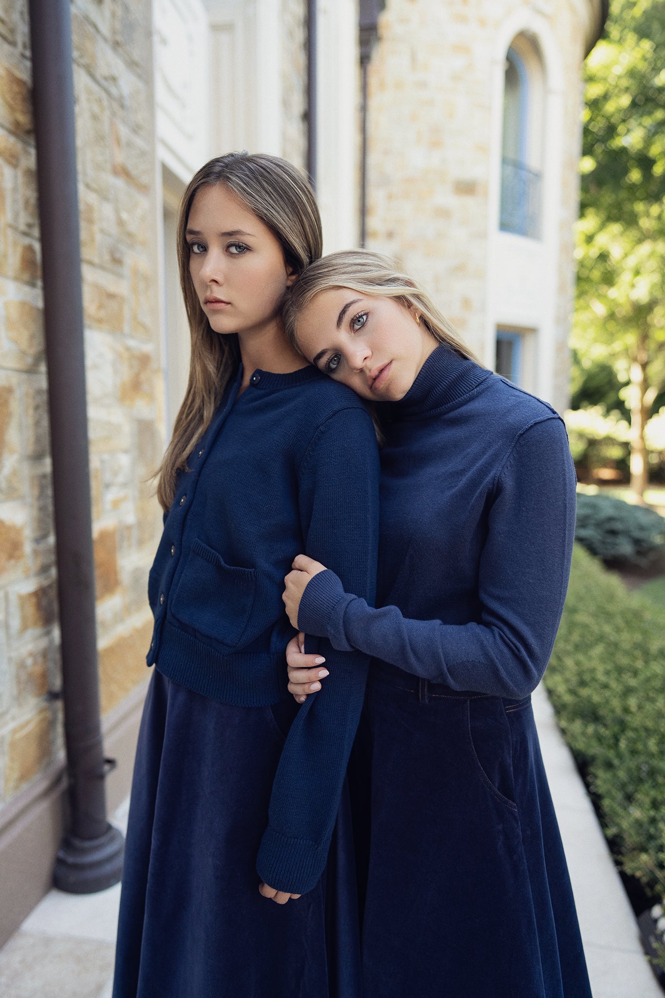Knit Turtleneck Sweater - Blue