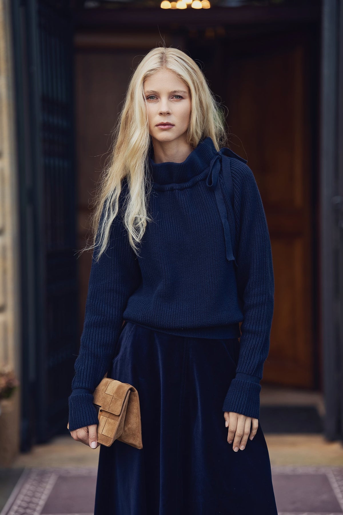 Bow Detail Sweater - shopndotm - Teen Clothing
