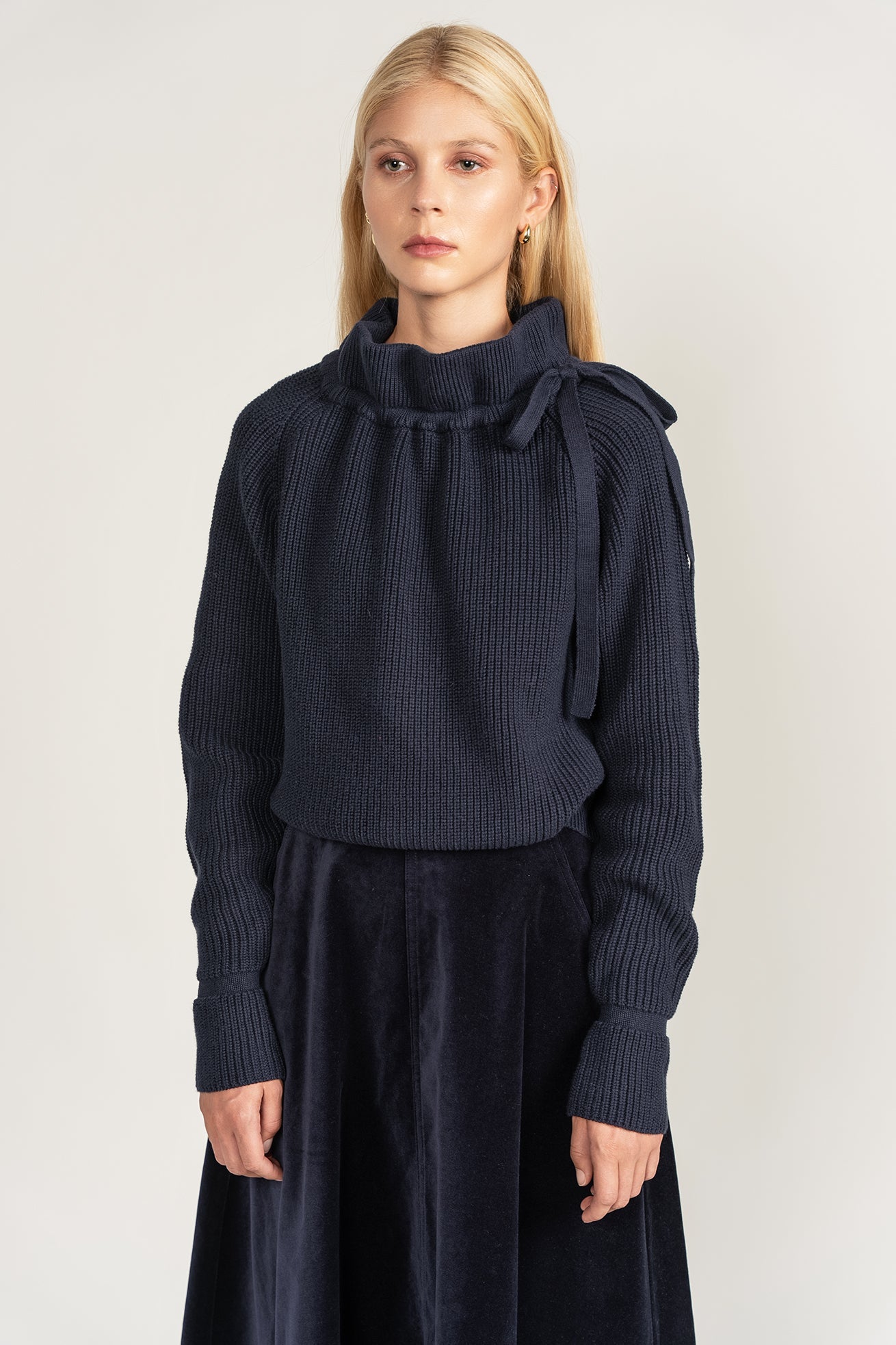 Bow Detail Sweater - shopndotm - Teen Clothing