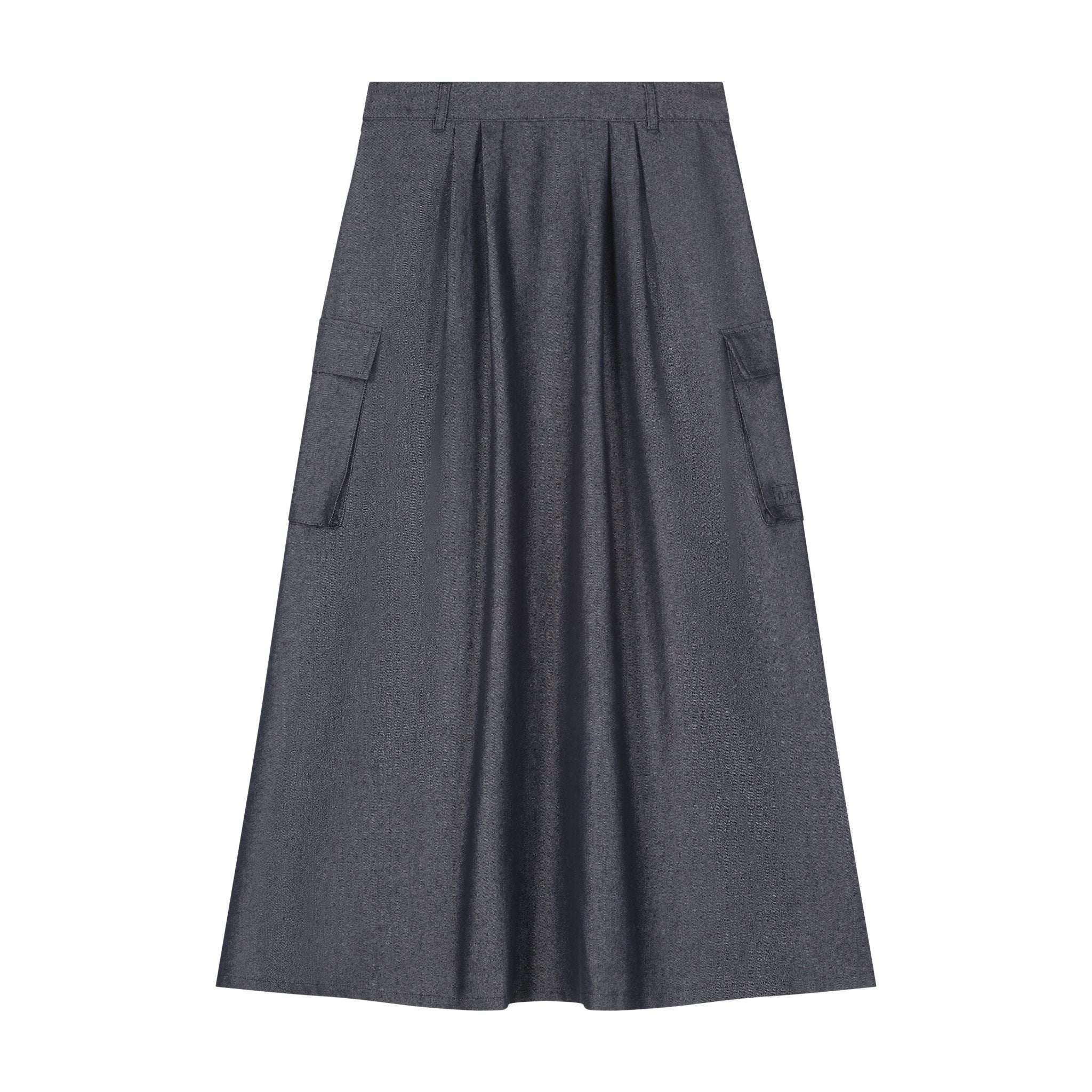 Cargo Pocket Skirt - Dark Blue Denim - shopndotm - Teen Clothing