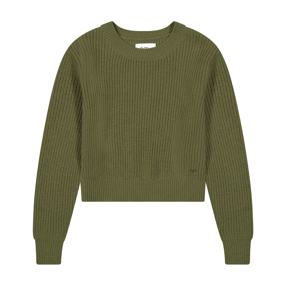 Chunky Knit Crewneck Sweater - Green - shopndotm - Young Adult/Women Clothing