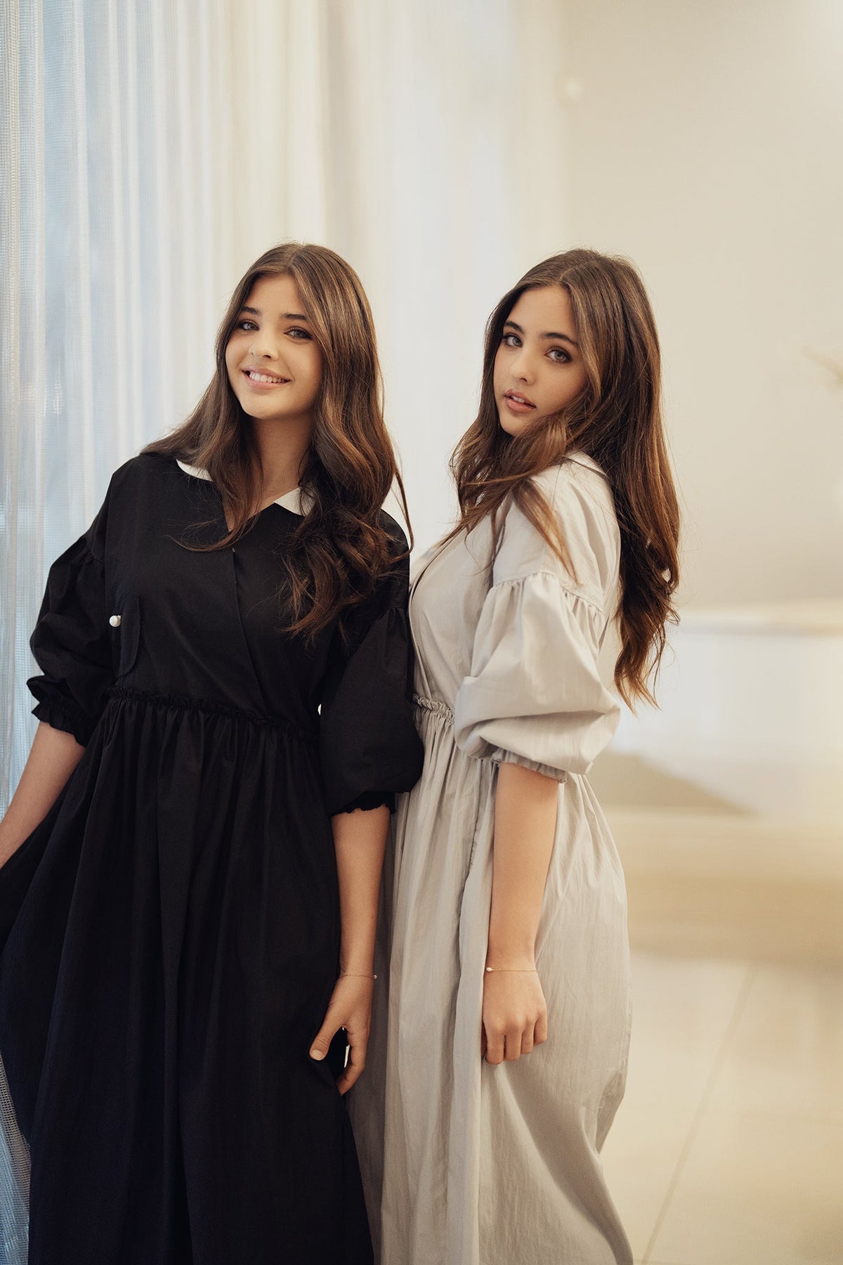 Collared Wrap Dress - Grey - shopndotm - Young Adult/Women Clothing