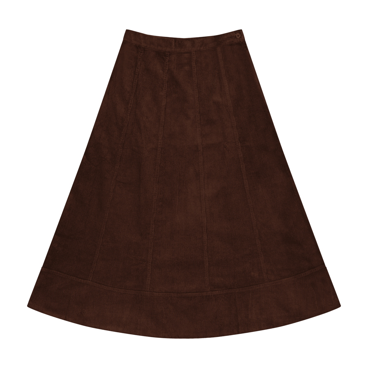 Corduroy Paneled Skirt - Brown - shopndotm - Young Adult/Women Clothing