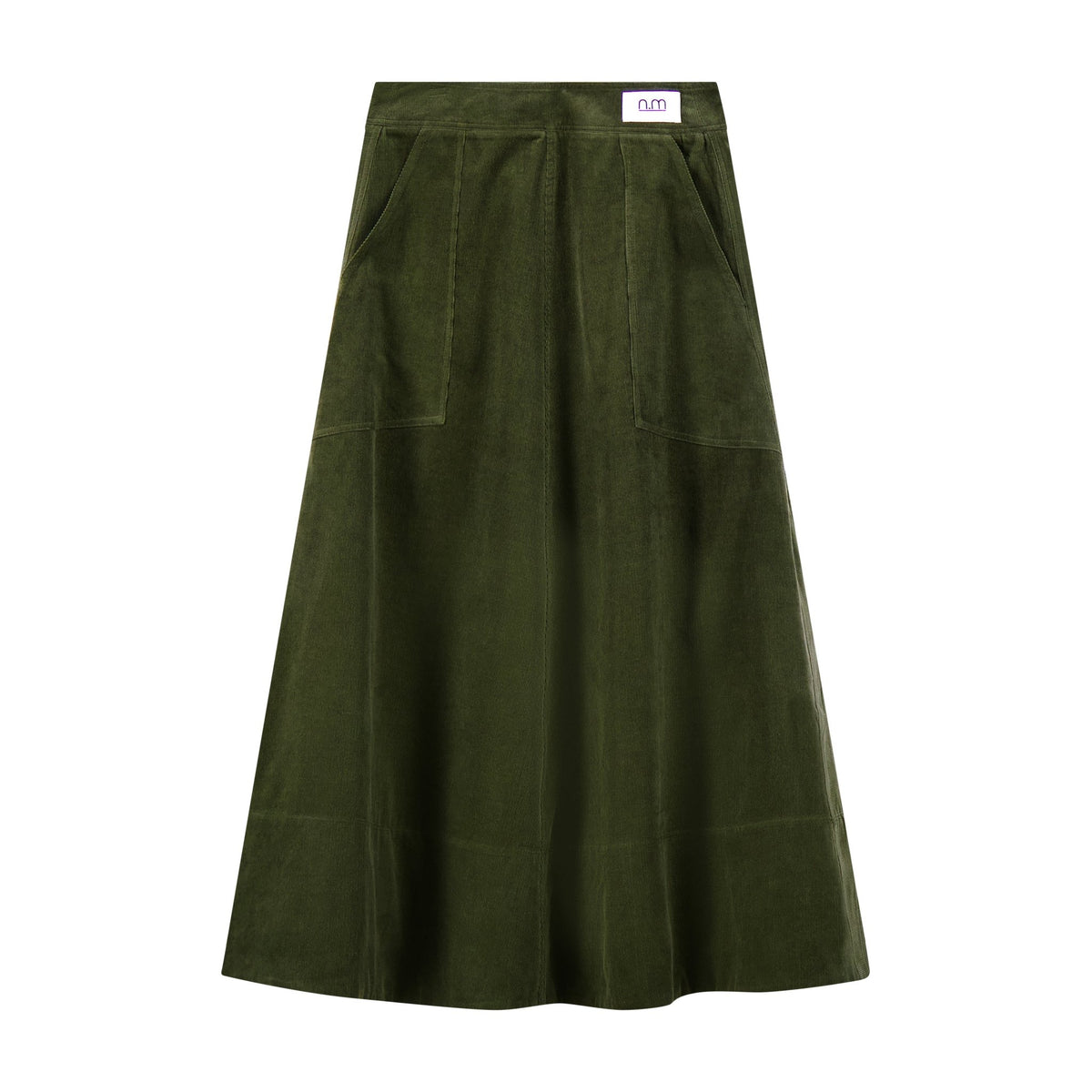 Corduroy Skirt With Big Pockets - Green - shopndotm - Young Adult/Women Clothing