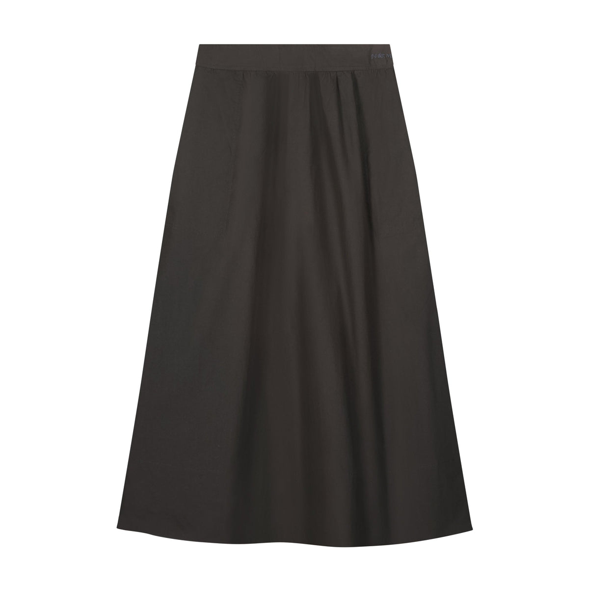 Gathered Cotton Skirt - Black - shopndotm - Young Adult/Women Clothing