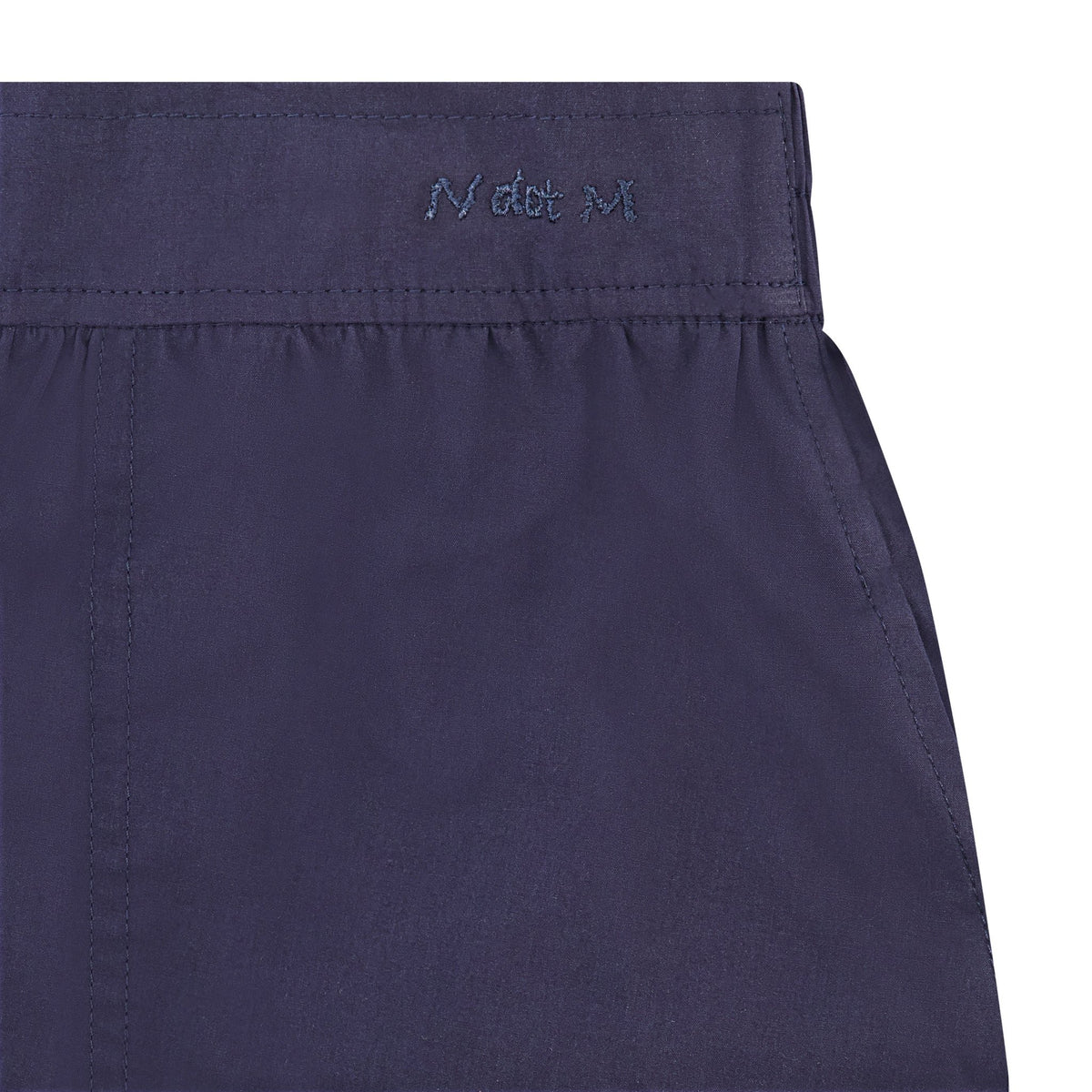 Gathered Cotton Skirt - Navy - shopndotm - Young Adult/Women Clothing