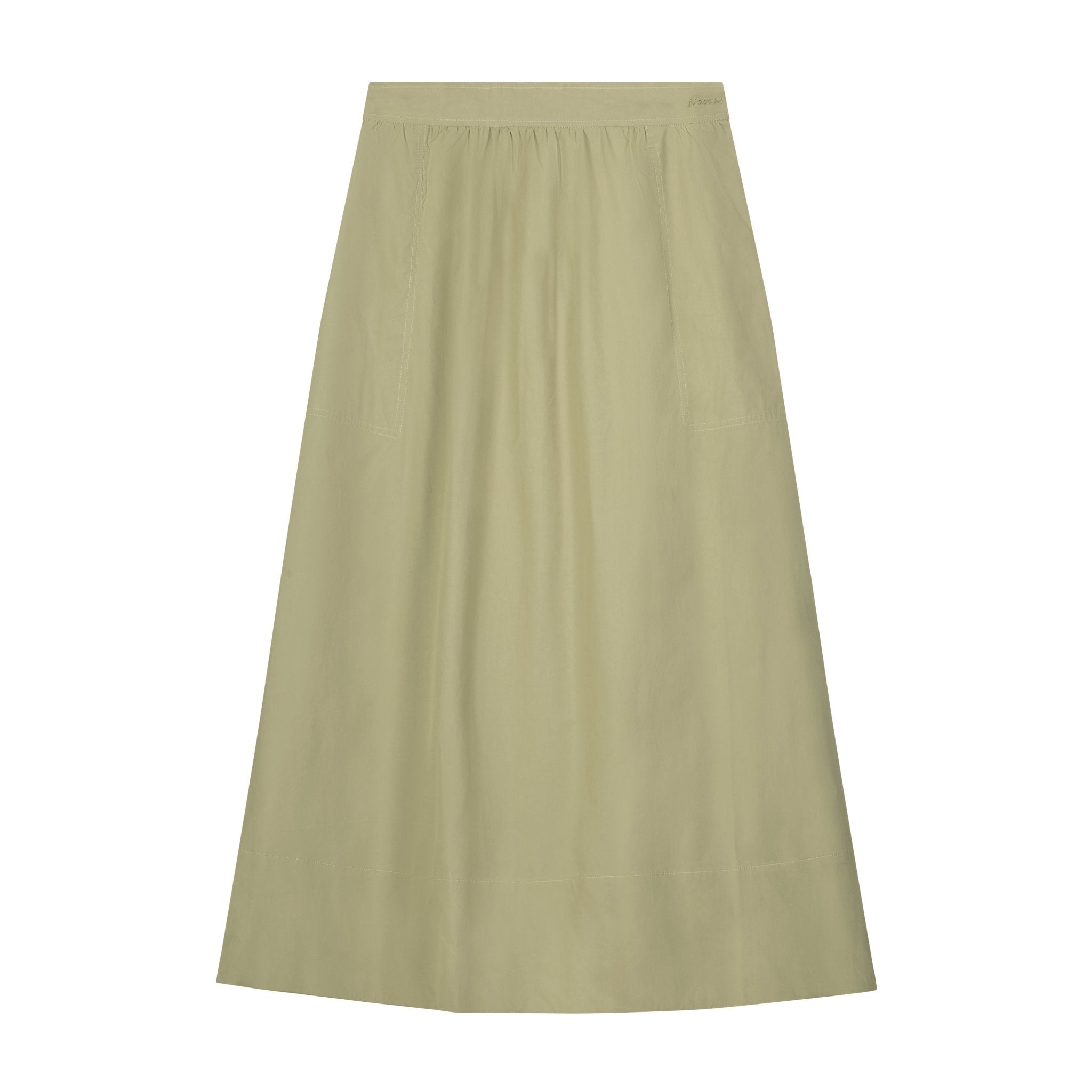 Gathered Cotton Skirt - Sage - shopndotm - Teen Clothing