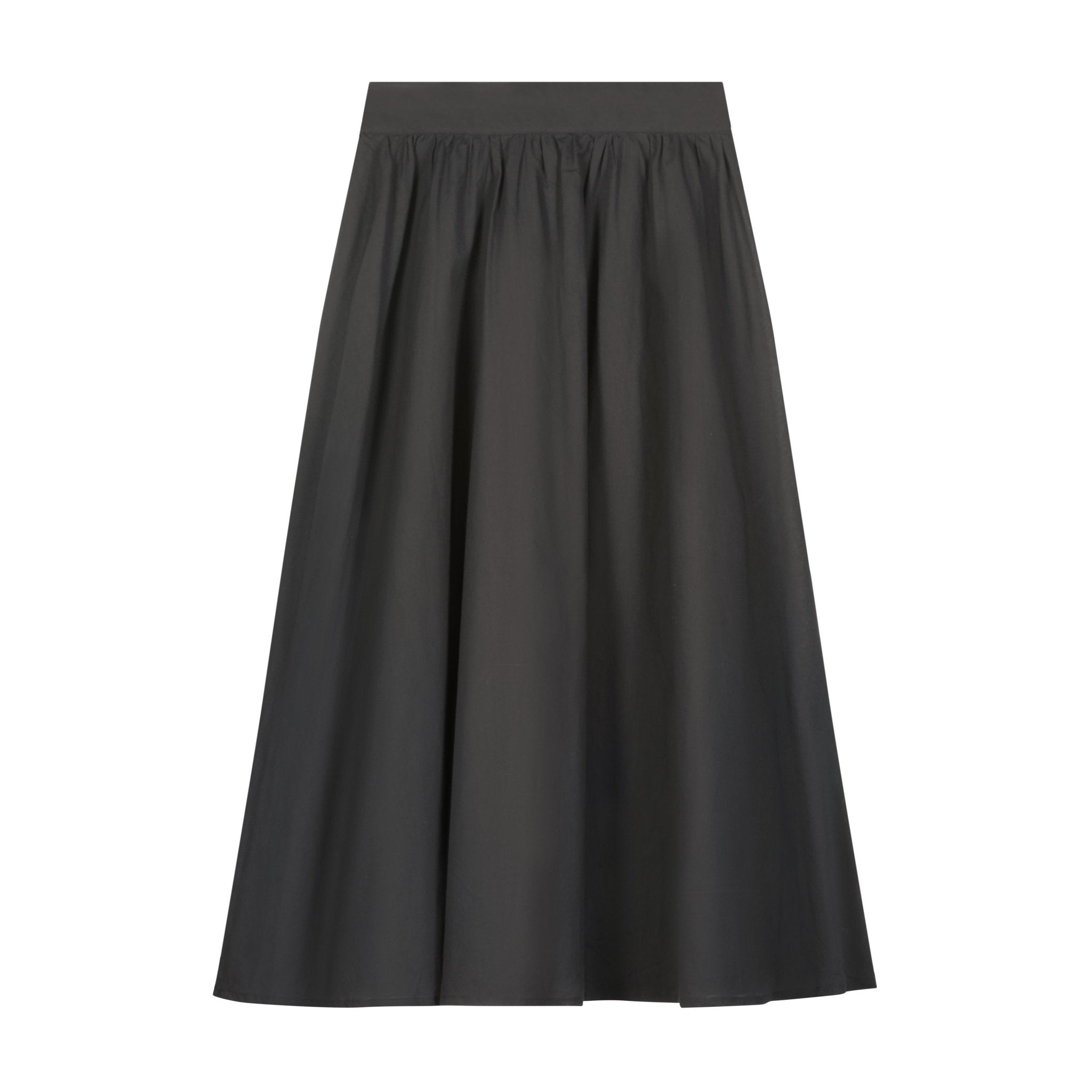 Gathered Voile Skirt - Black - shopndotm - Teen Clothing
