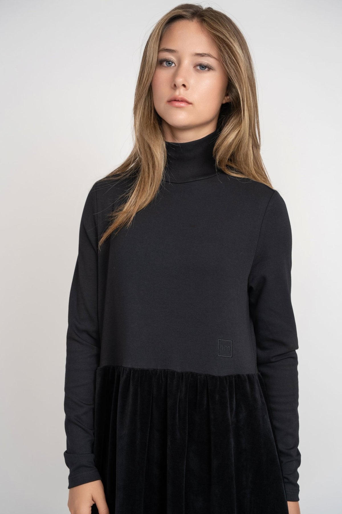 Jersey Top And Velour Bottom Maxi - Black - shopndotm - Young Adult/Women Clothing