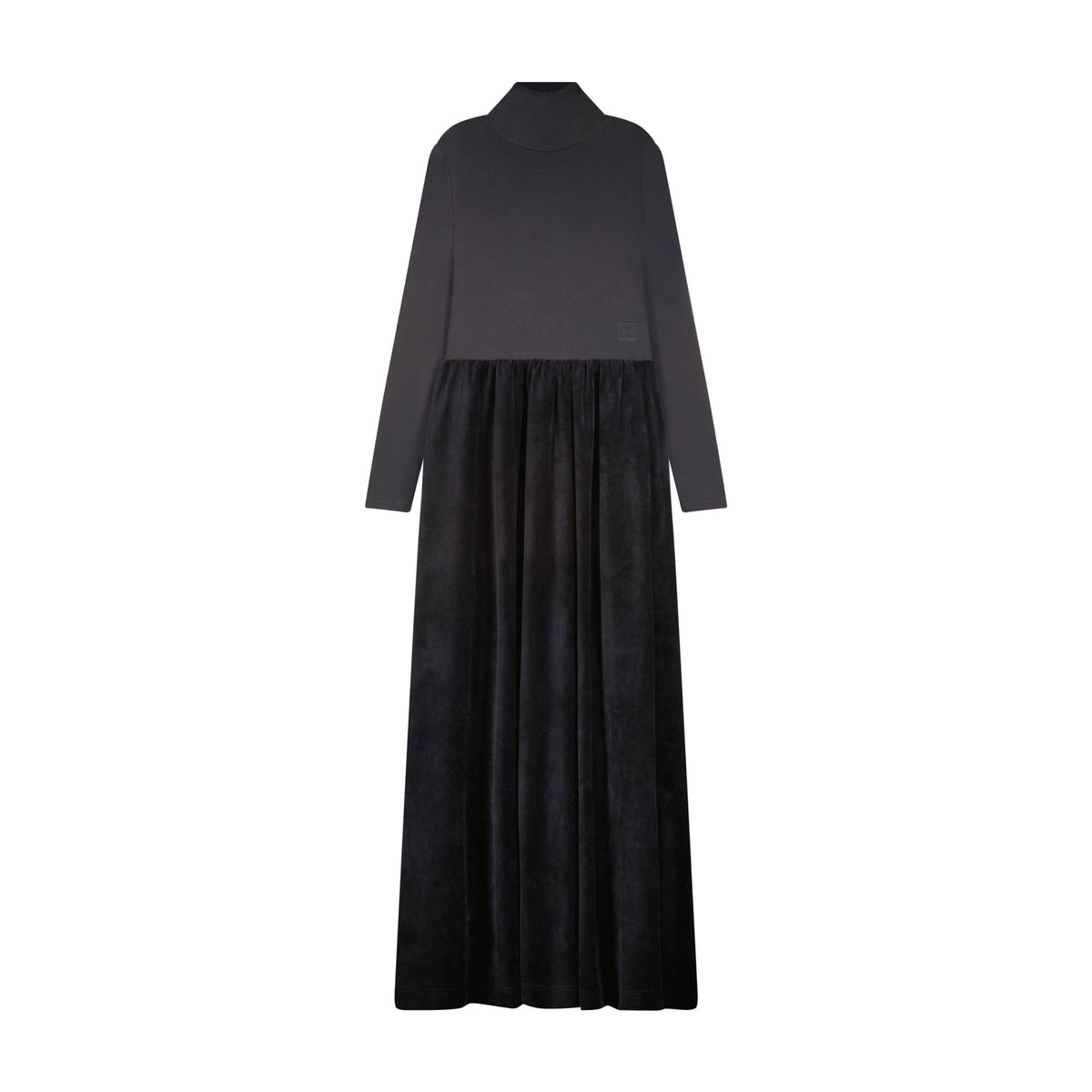 Jersey Top And Velour Bottom Maxi - Black - shopndotm - Young Adult/Women Clothing