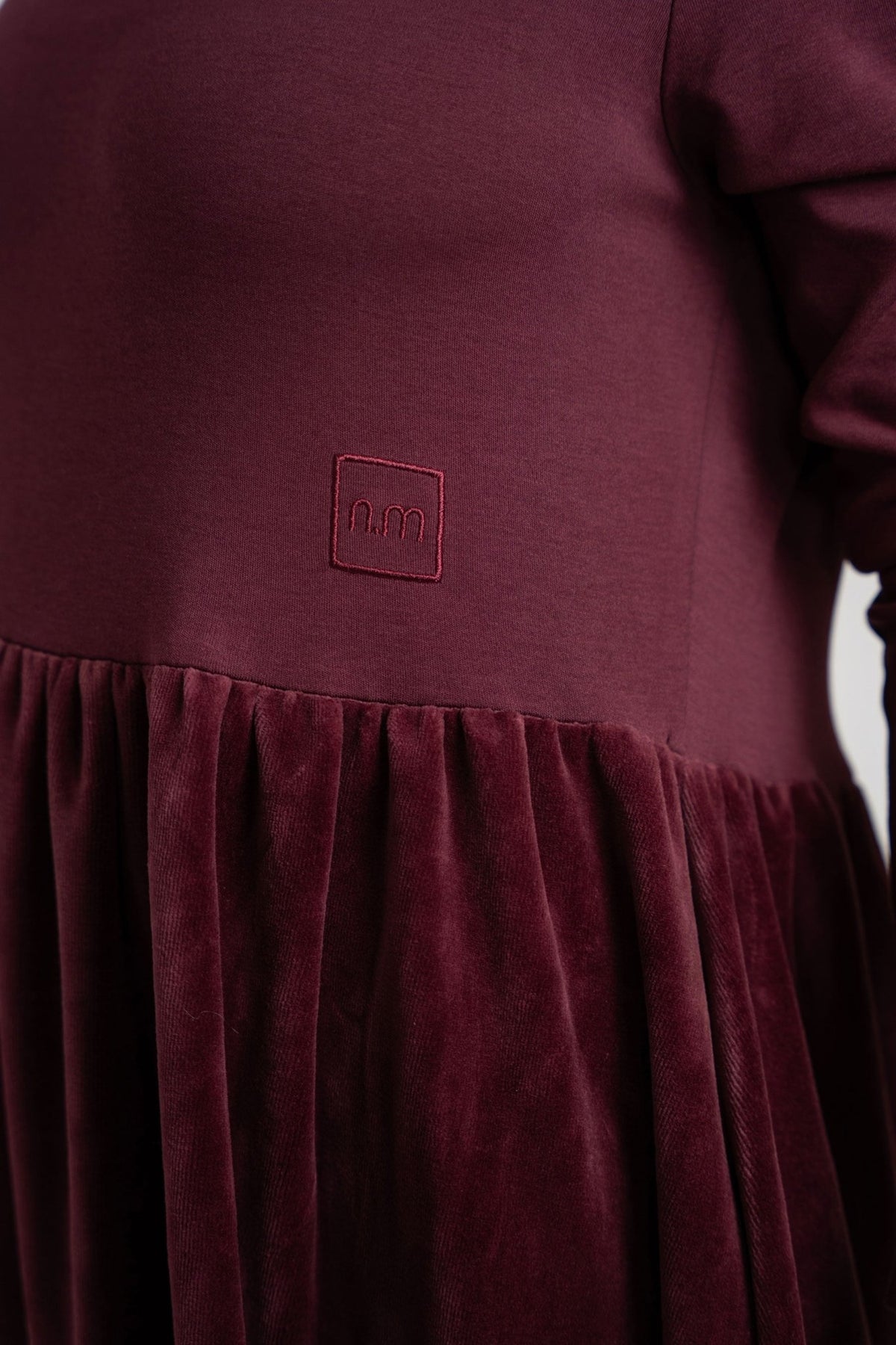 Jersey Top And Velour Bottom Maxi - PLUM - shopndotm - Young Adult/Women Clothing