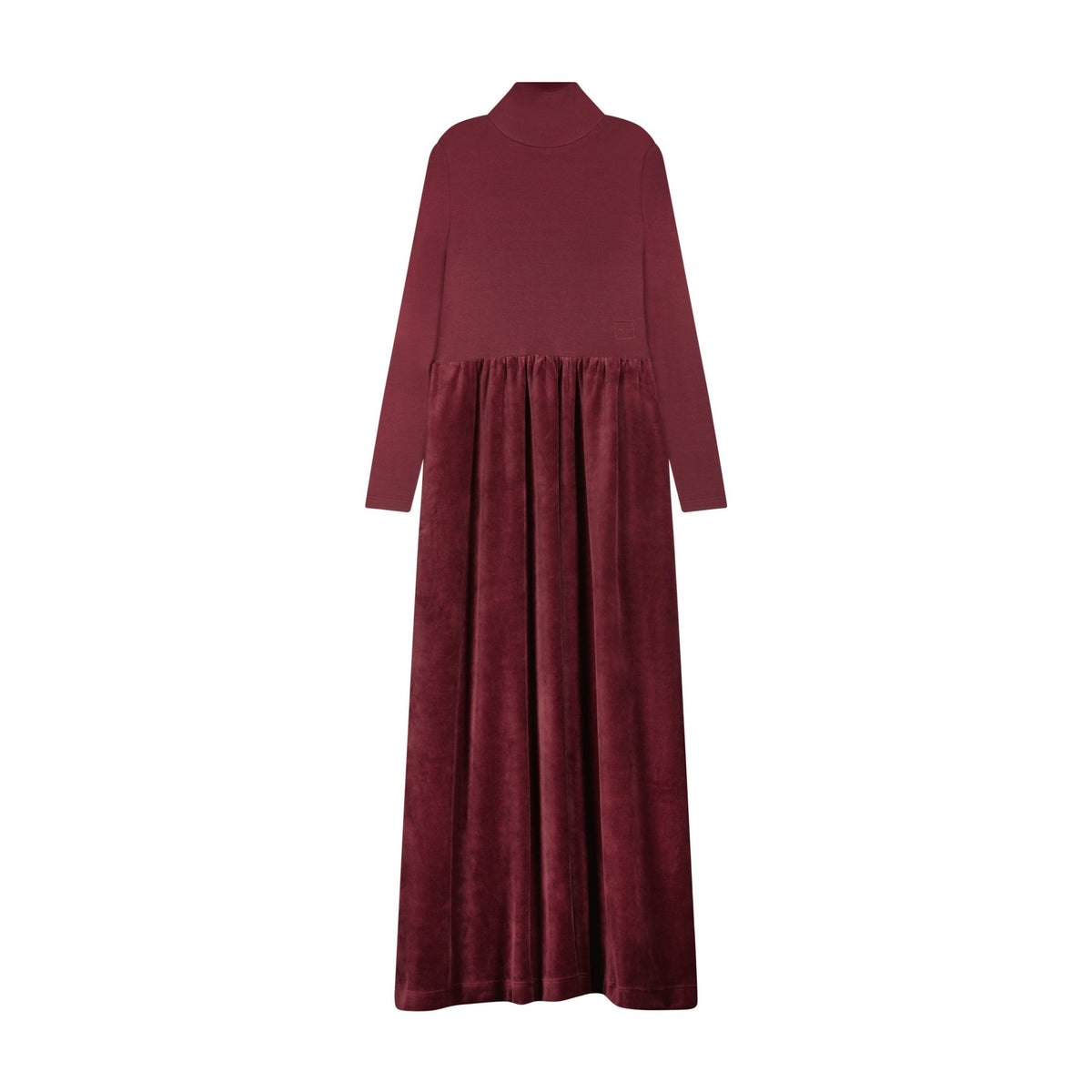 Jersey Top And Velour Bottom Maxi - PLUM - shopndotm - Young Adult/Women Clothing