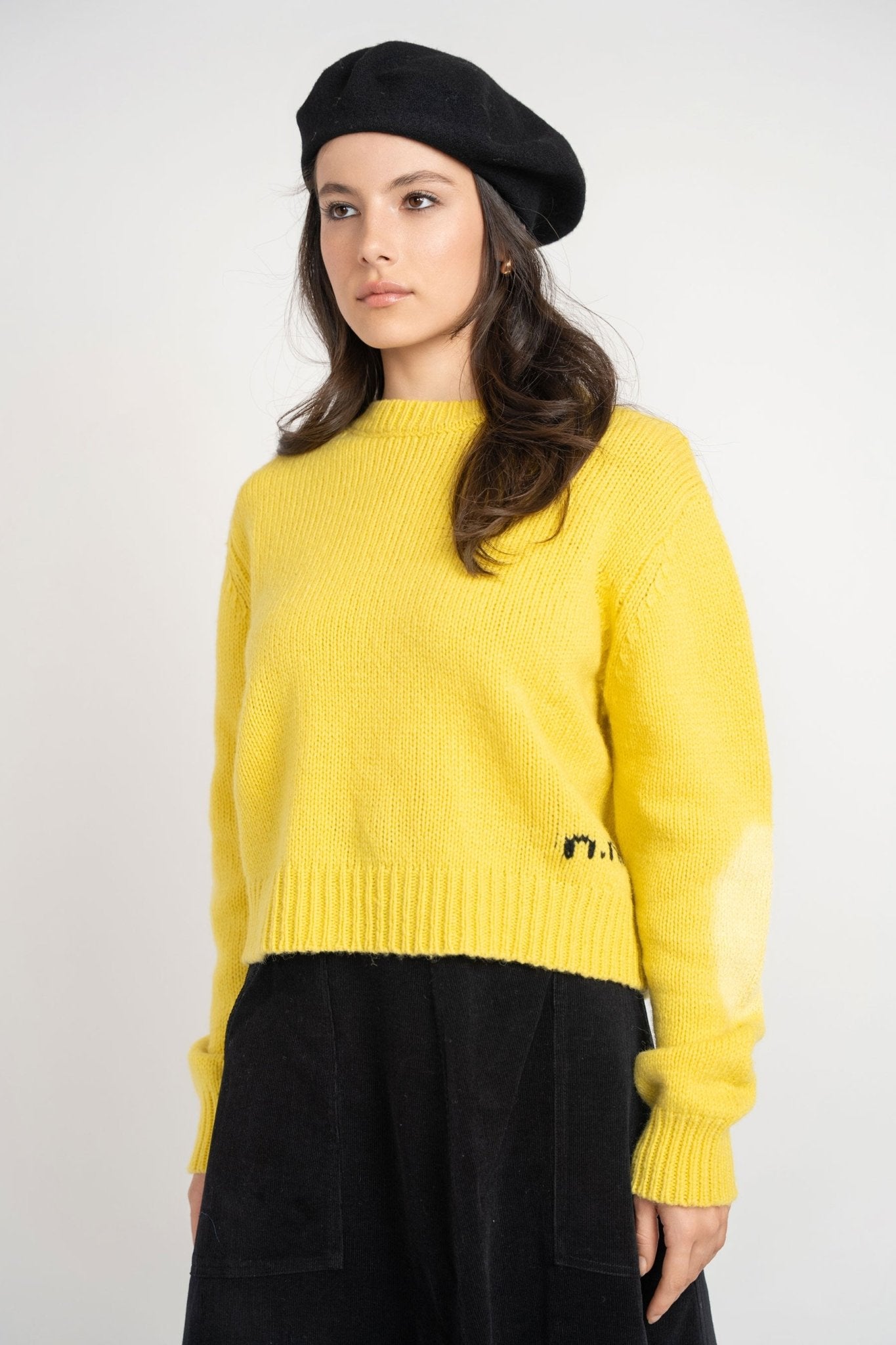 Knit Crewneck Cropped Sweater - shopndotm - Teen Clothing