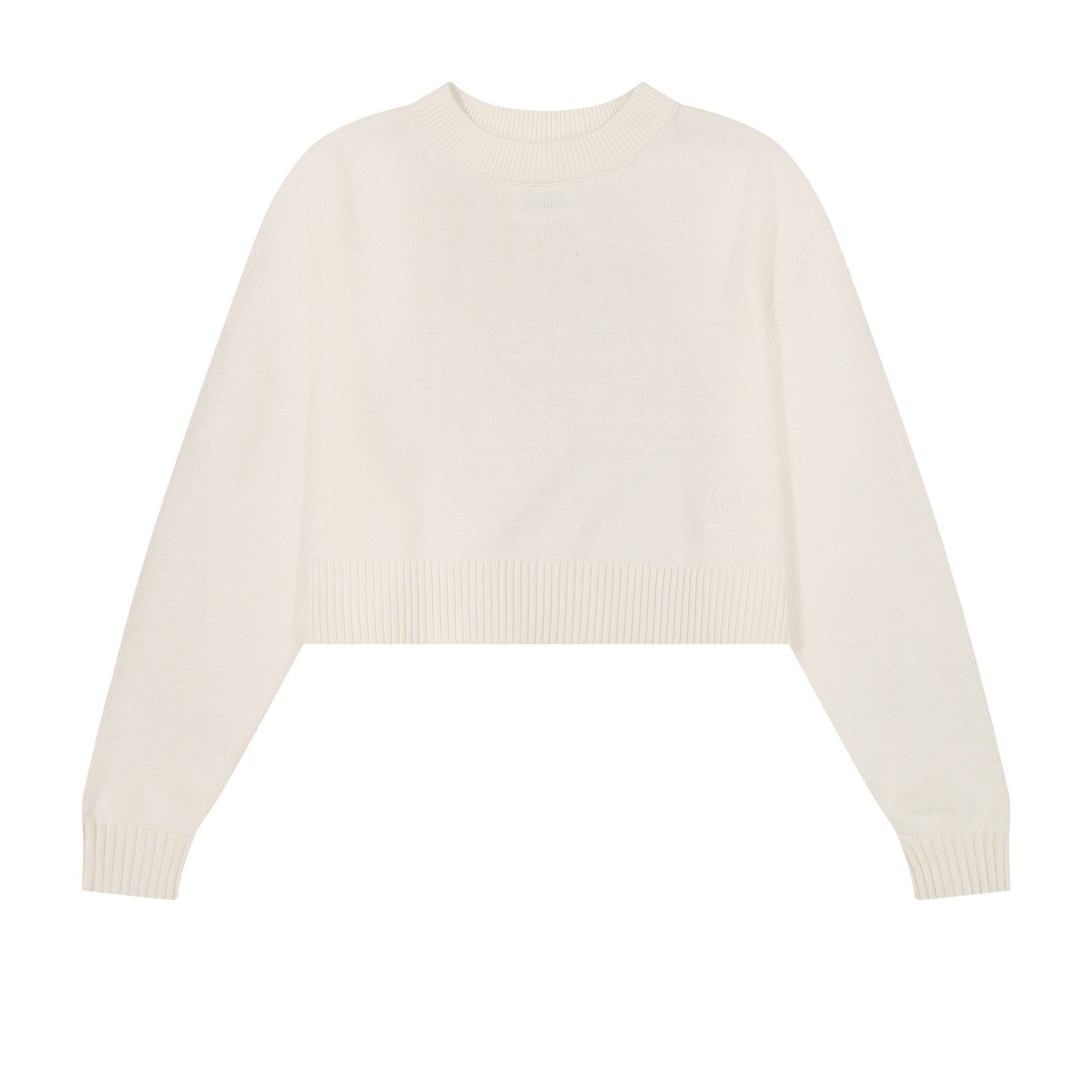 Knit Cropped Sweater For Slip Maxi - Ivory - shopndotm - Teen Clothing