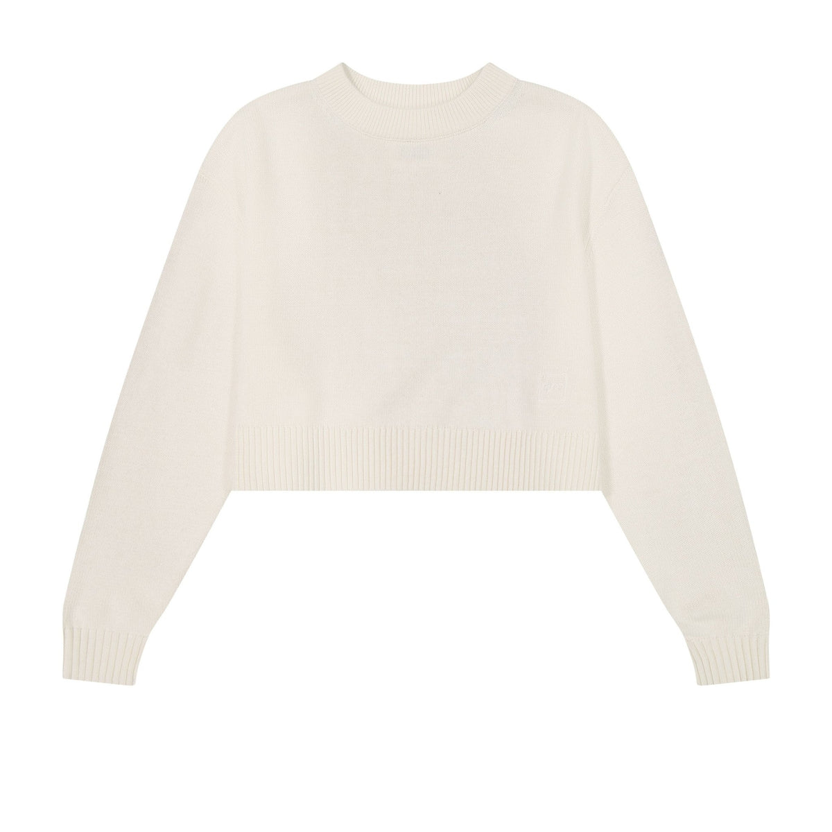 Knit Cropped Sweater For Slip Maxi - Ivory - shopndotm - Young Adult/Women Clothing