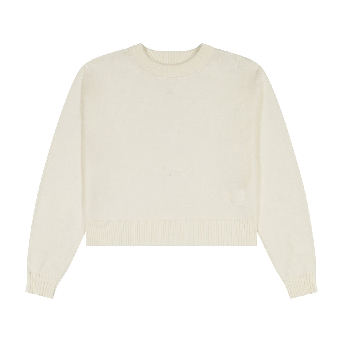 Knit Cropped Sweater - White - shopndotm - Young Adult/Women Clothing