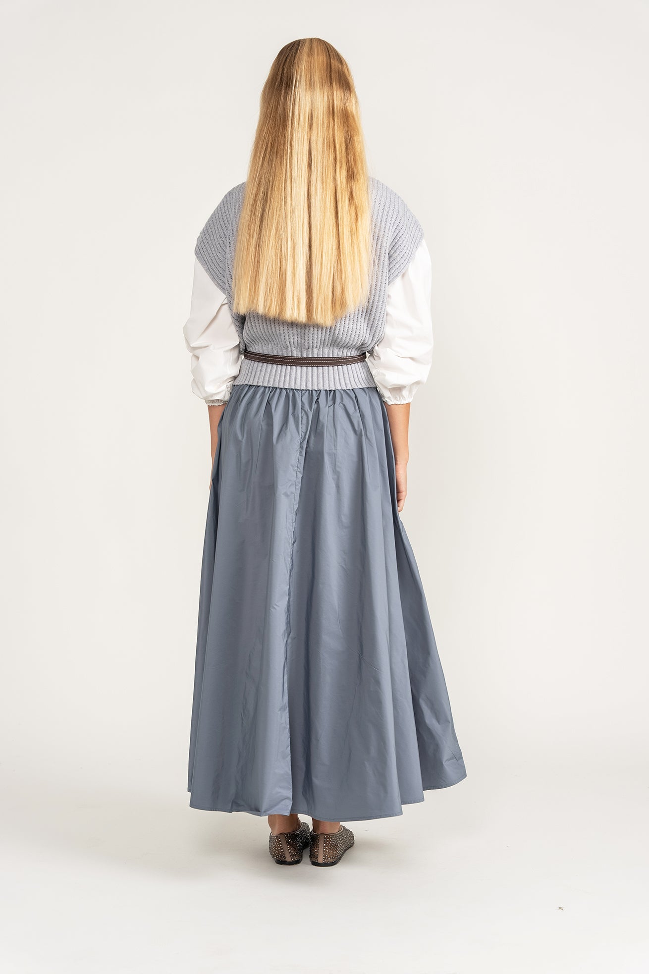 Knit Vest - Slate Blue - shopndotm - Teen Clothing