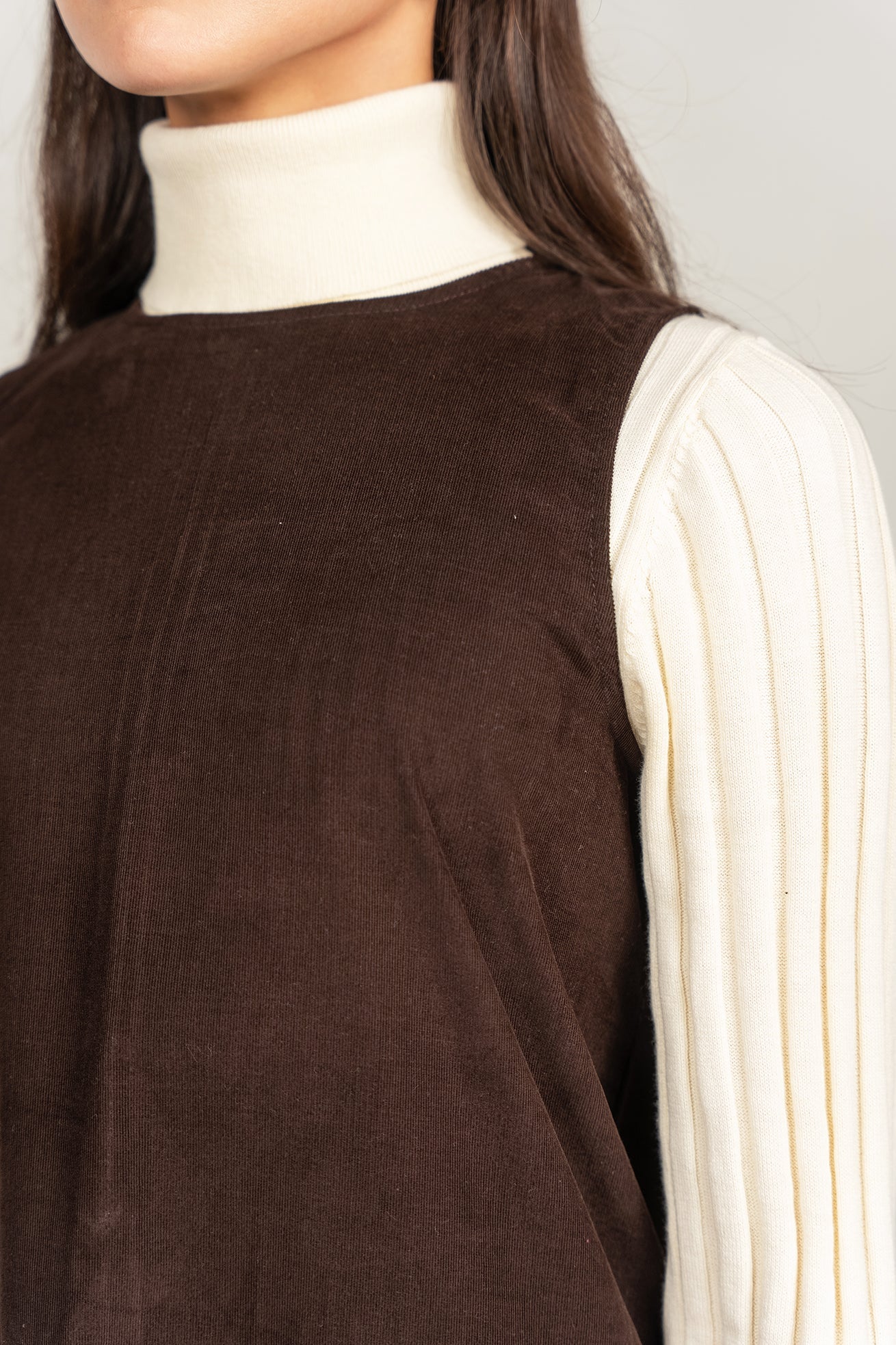 Longline Tiered Maxi - Brown - shopndotm - Teen Clothing