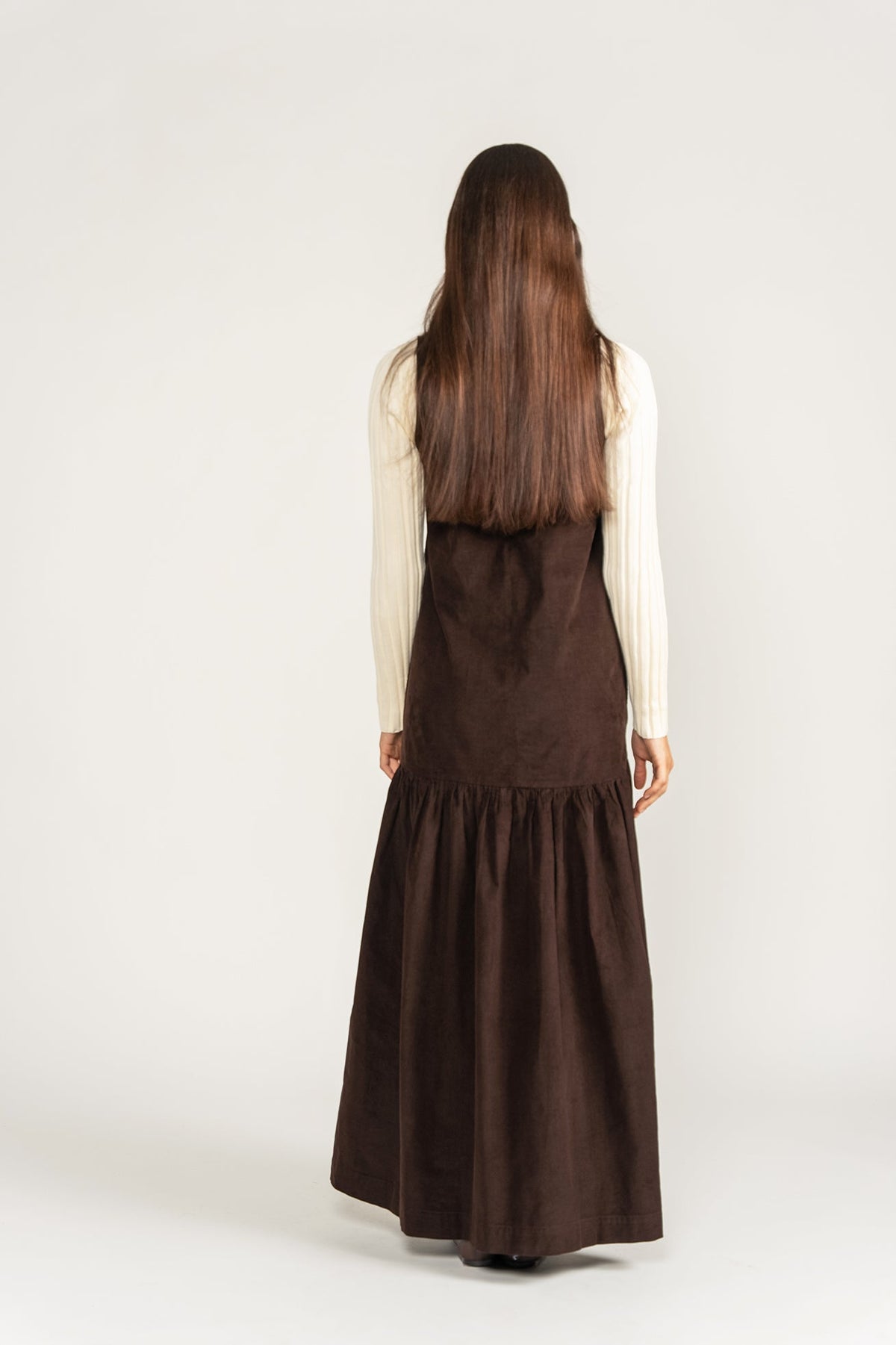 Longline Tiered Maxi - Brown - shopndotm - Teen Clothing