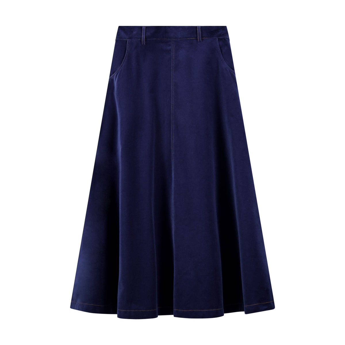 Navy Velour Velvet Skirt - shopndotm - Young Adult/Women Clothing