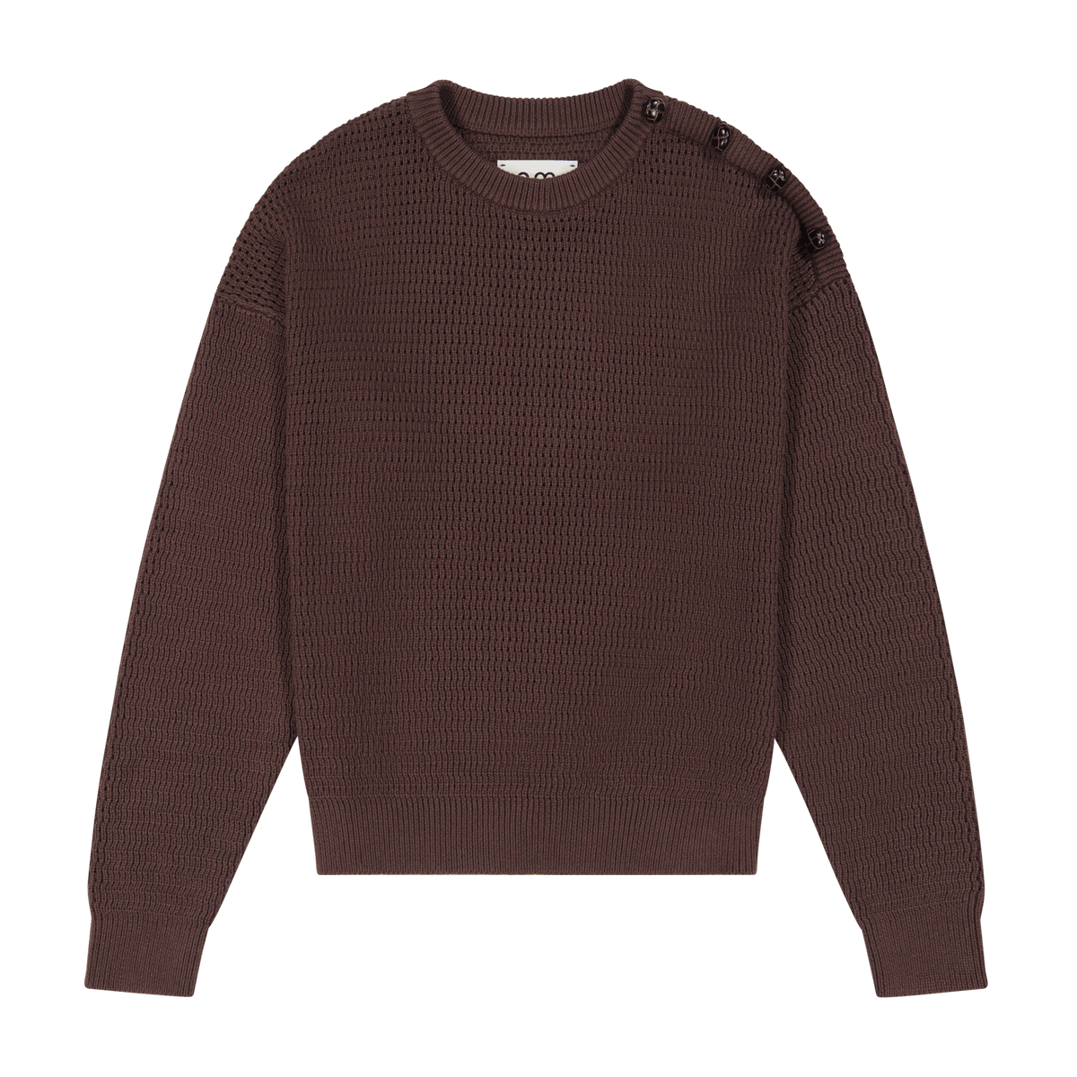 Open Knit Sweater - Brown - shopndotm - Teen Clothing