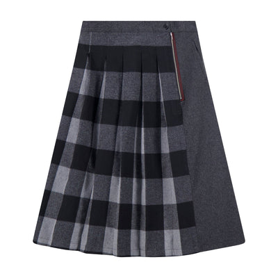 Plaid Pleated Skirt