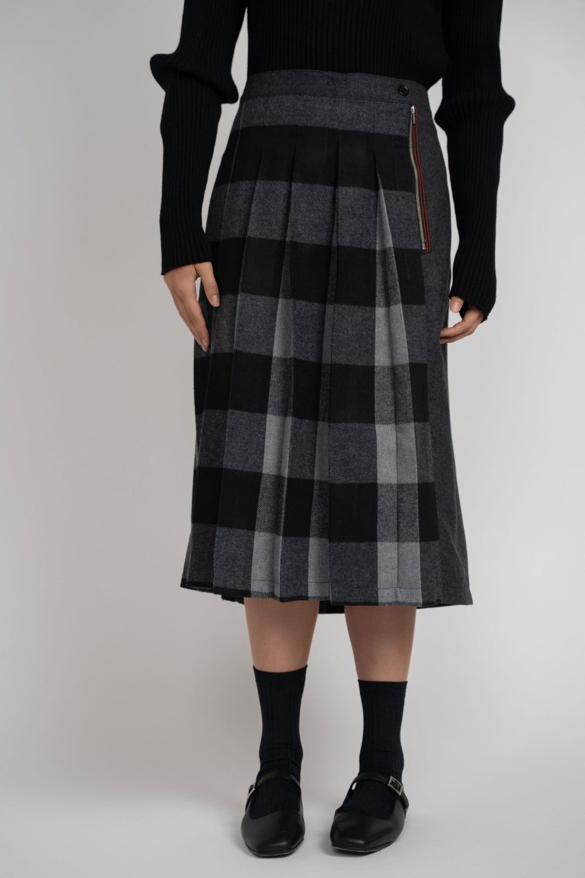 Plaid Pleated Skirt - shopndotm - Teen Clothing