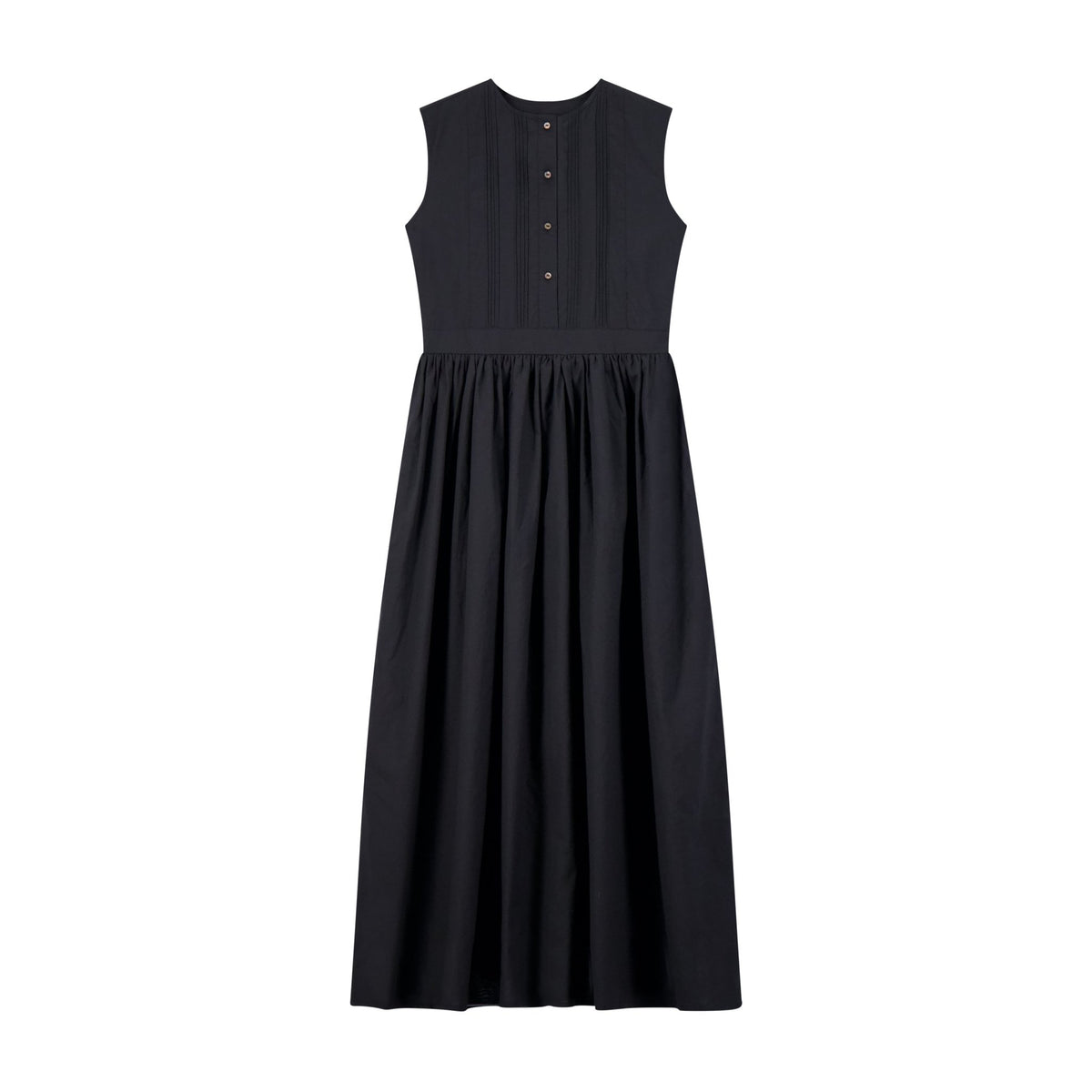 Pleated Sleeveless Maxi - Black - shopndotm - Teen Clothing