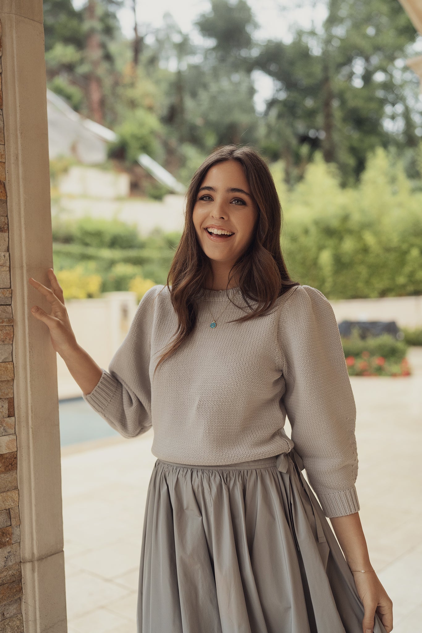 Puff Knit Sweater - Grey - shopndotm - Teen Clothing