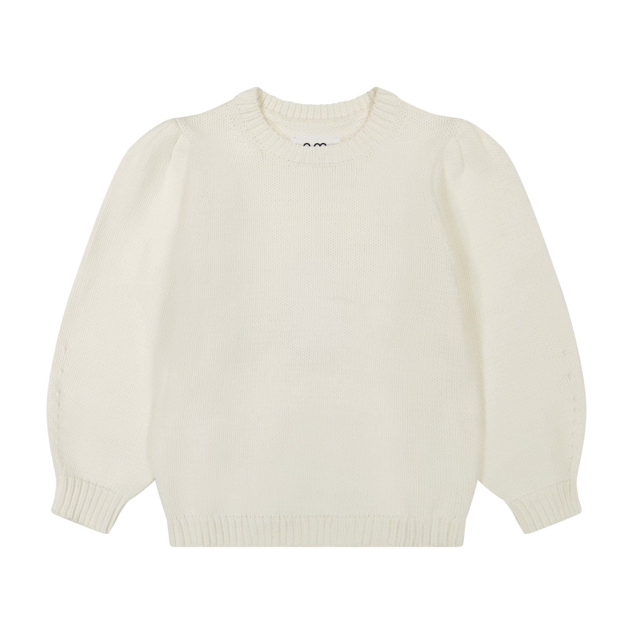 Puff Knit Sweater - White - shopndotm - Teen Clothing