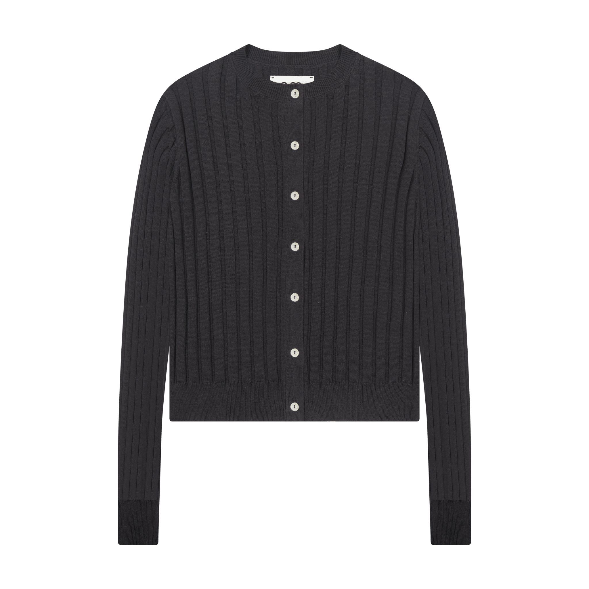 Ribbed Cardigan - Black - shopndotm - Teen Clothing