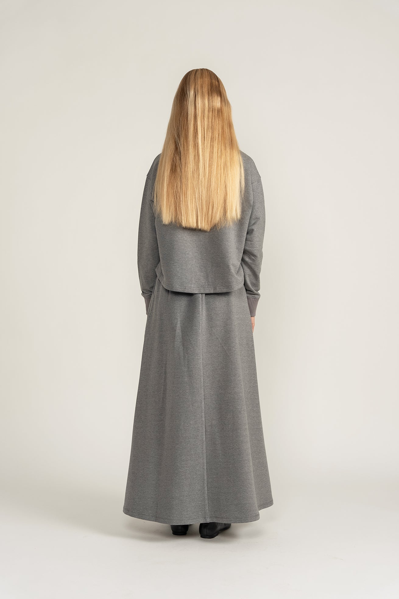 Ribbed Edge Set - Grey - shopndotm - Teen Clothing