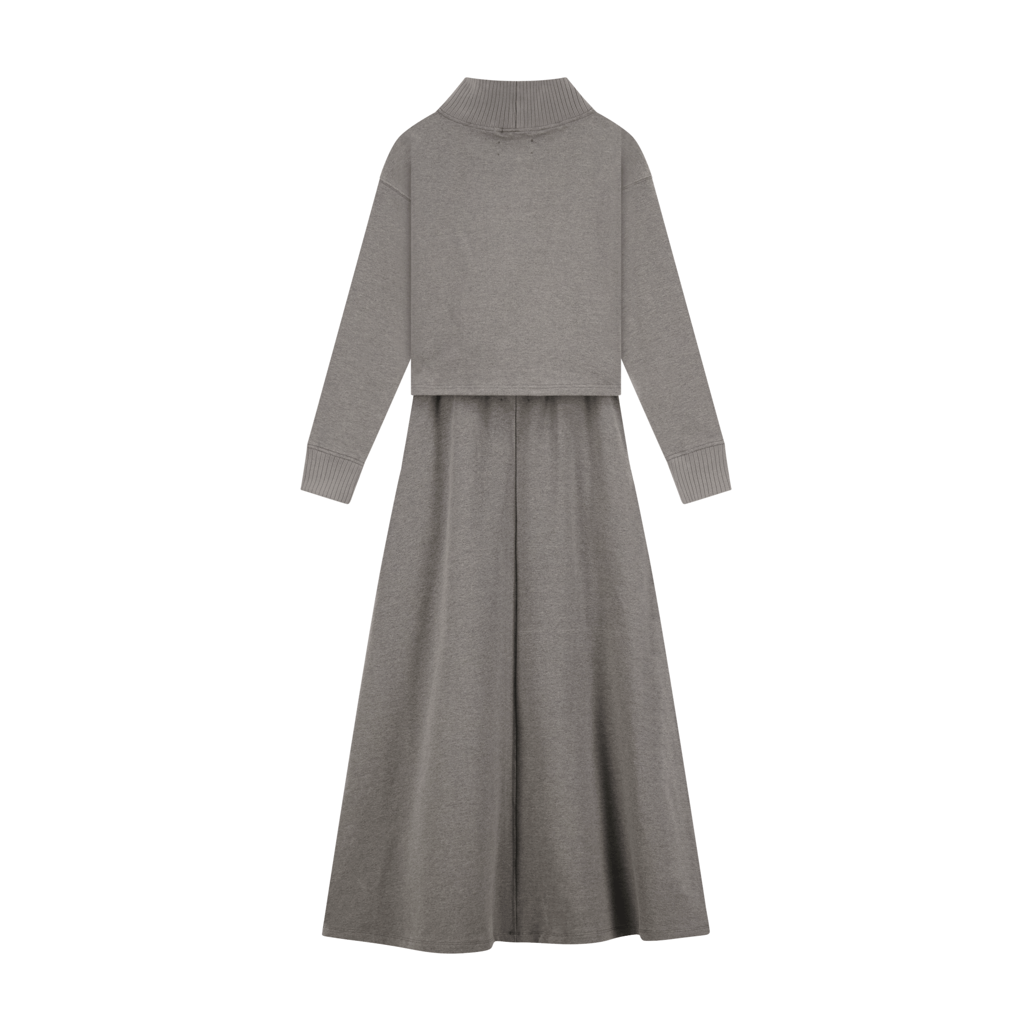Ribbed Edge Set - Grey - shopndotm - Teen Clothing