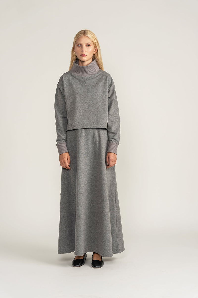Ribbed Edge Set - Grey - shopndotm - Young Adult/Women Clothing