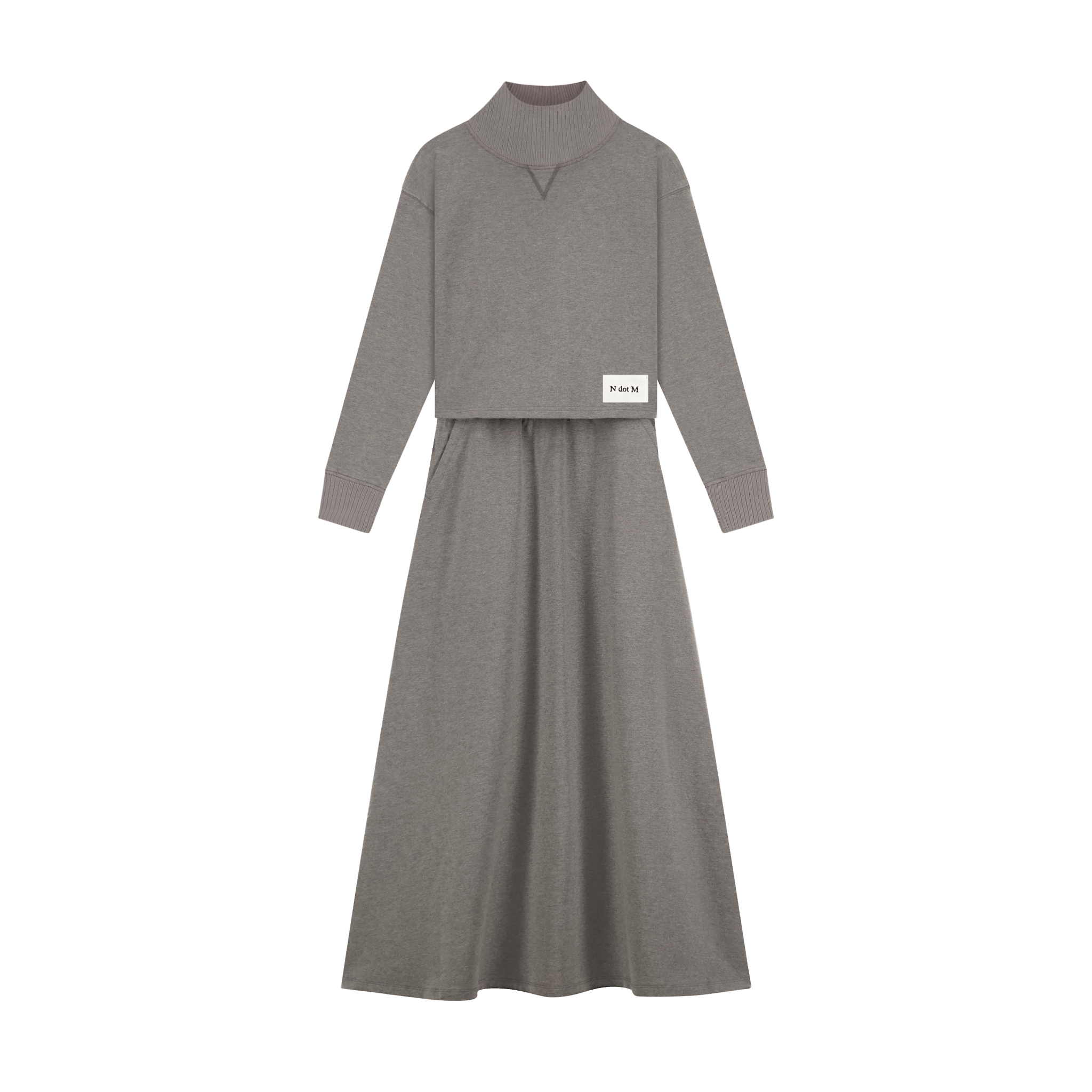 Ribbed Edge Set - Grey - shopndotm - Teen Clothing