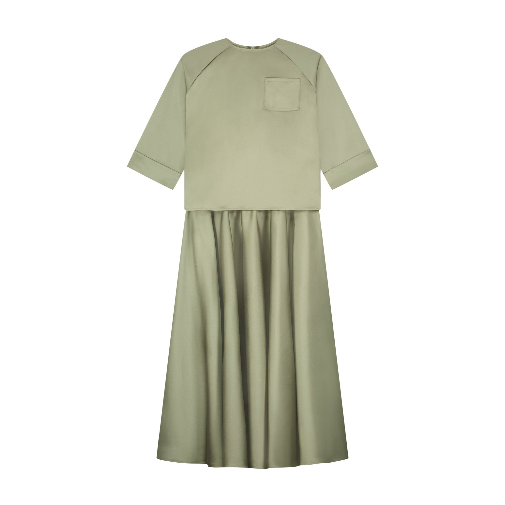 Satin Pearl Set - Sage - shopndotm - Teen Clothing