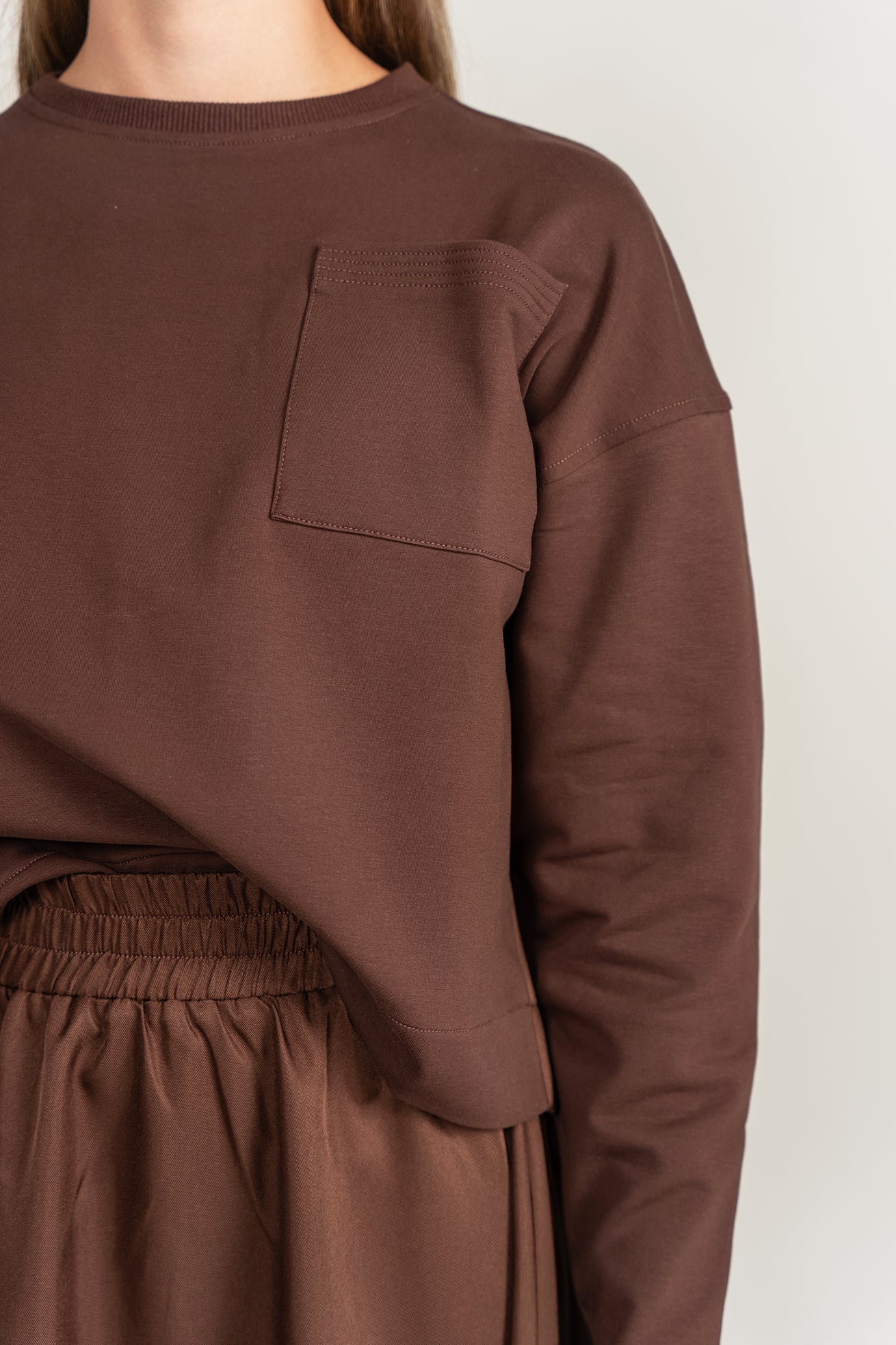 Silk Blend Set - Brown - shopndotm - Teen Clothing