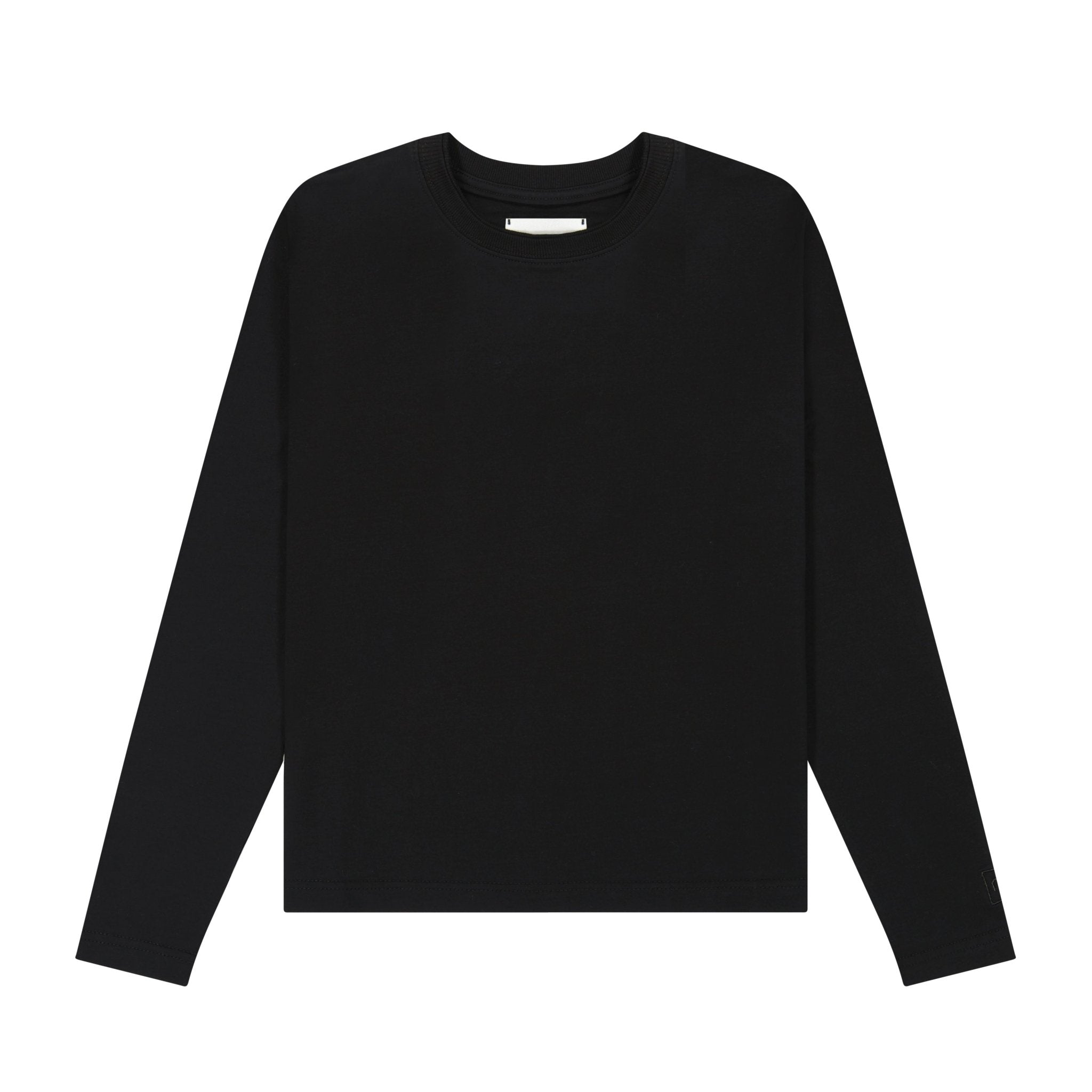 Solid Crewneck Tee - Black - shopndotm - Teen Clothing