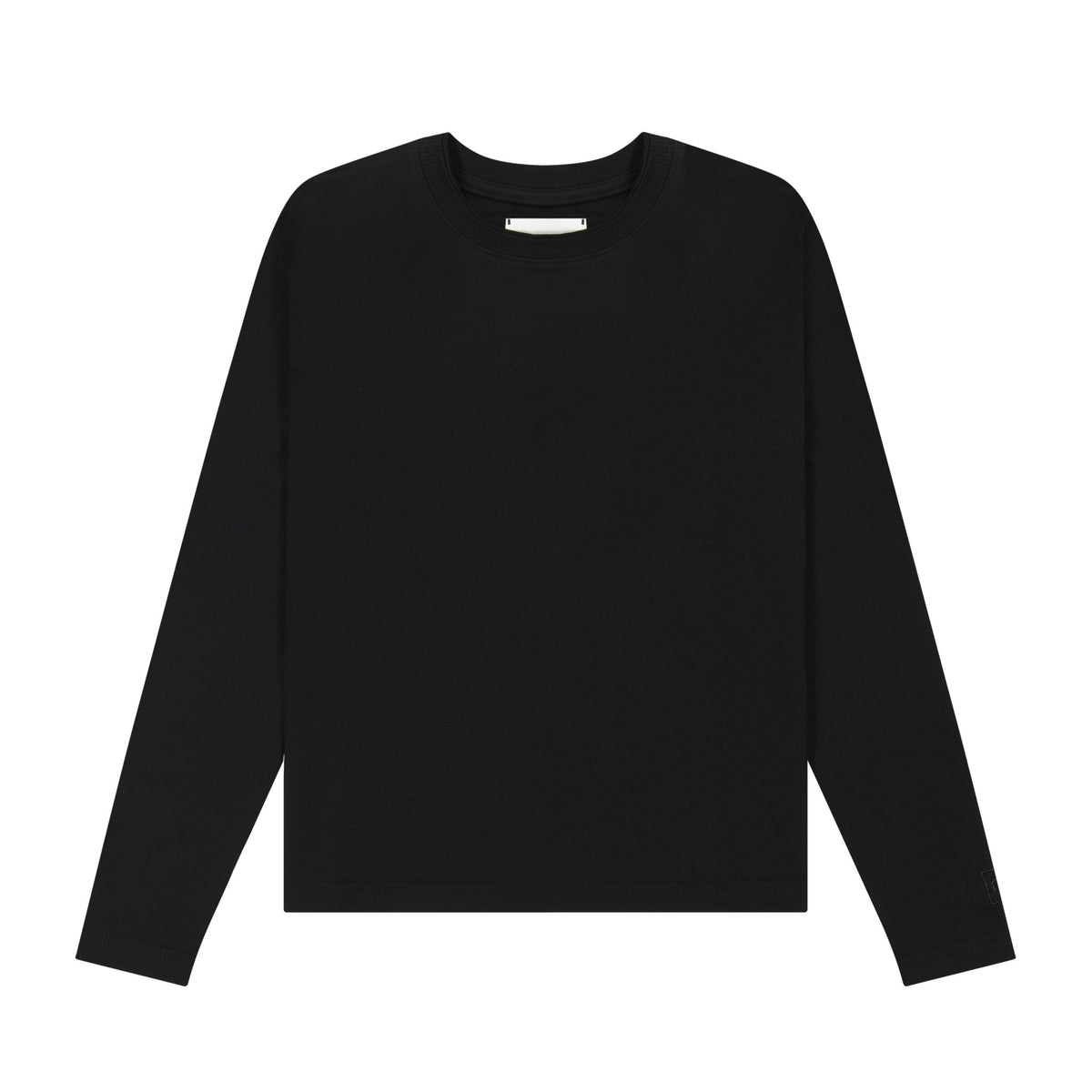 Solid Crewneck Tee - Black - shopndotm - Young Adult/Women Clothing