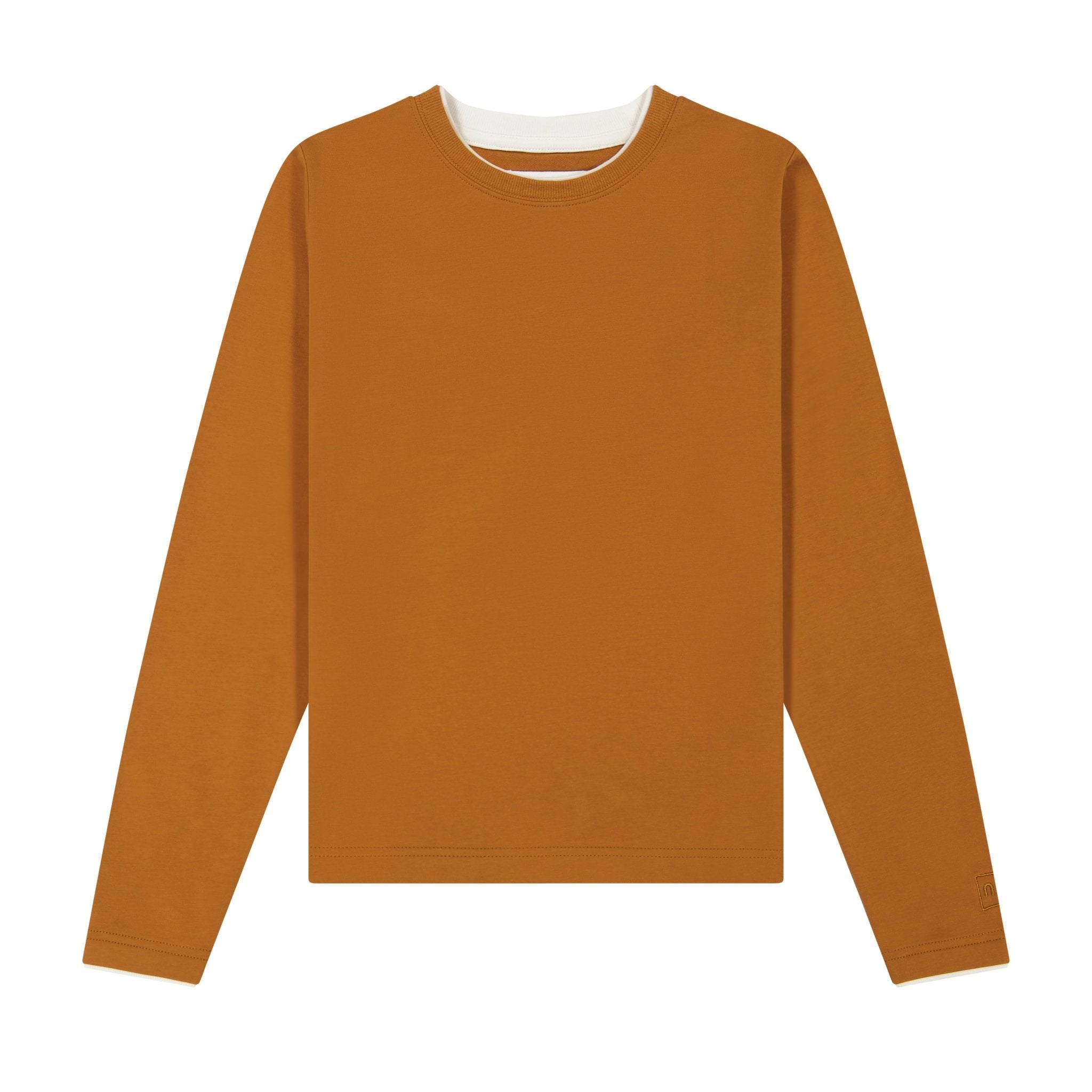 Solid Crewneck Tee - Cognac - shopndotm - Teen Clothing