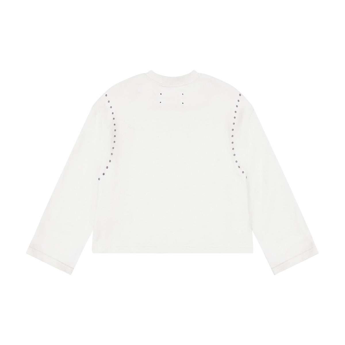 Studded Sweatshirt - White - shopndotm - Young Adult/Women Clothing
