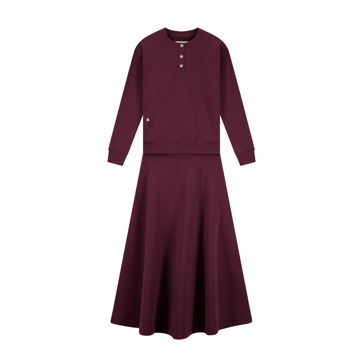 Sweatshirt Set - Burgundy - shopndotm - Young Adult/Women Clothing