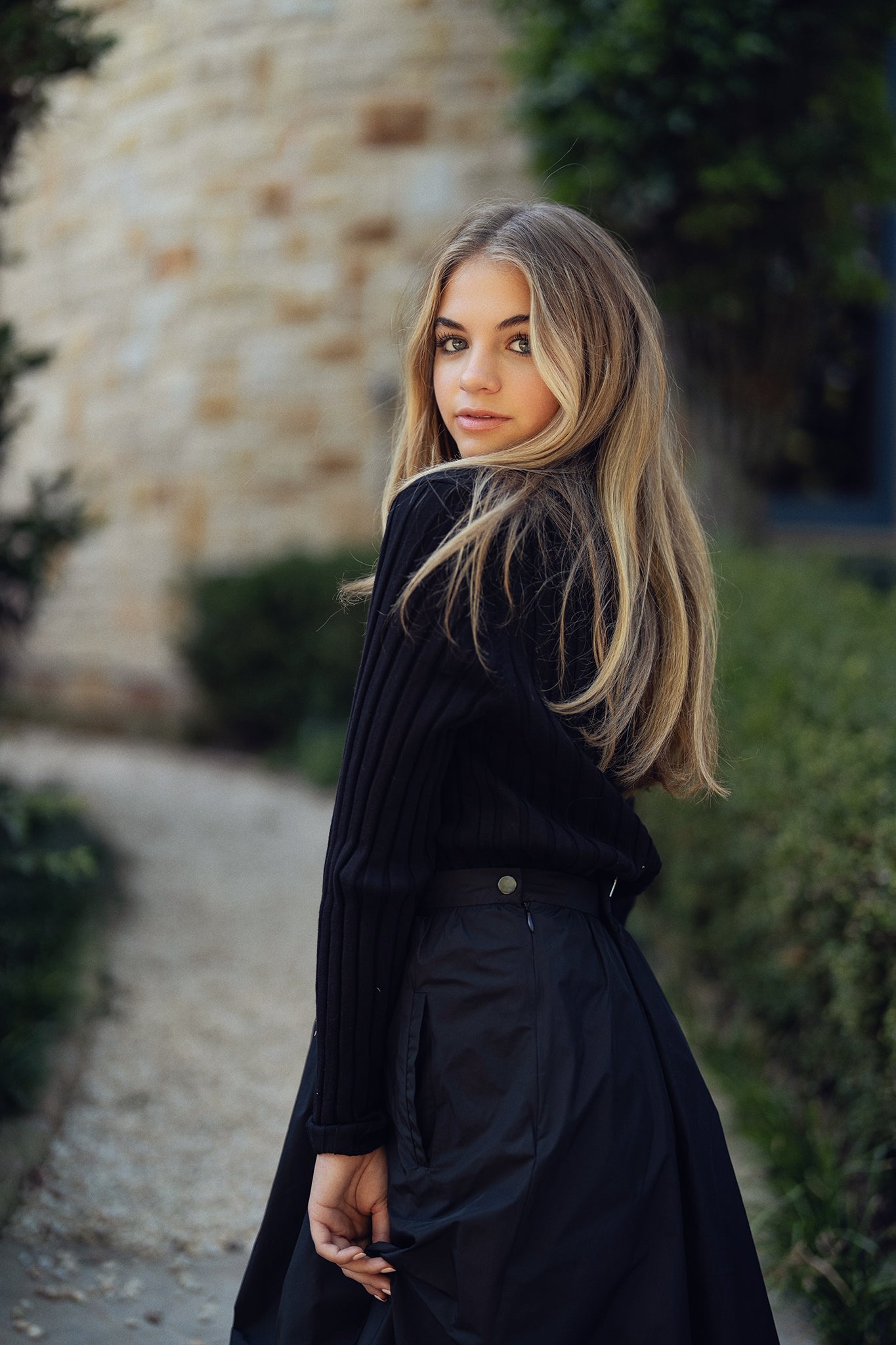Taffeta Gathered Skirt - Black - shopndotm - Teen Clothing