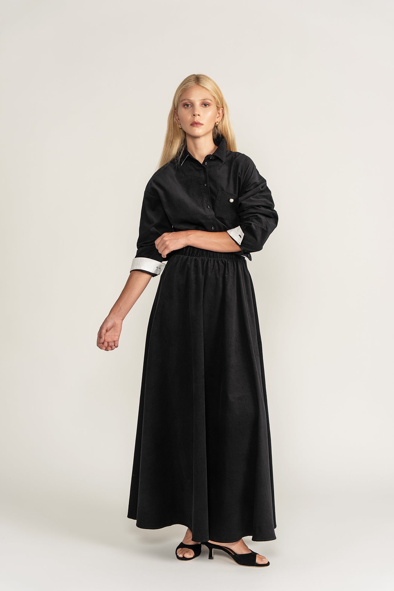 Textured Co-Ord Set - Black - shopndotm - Teen Clothing