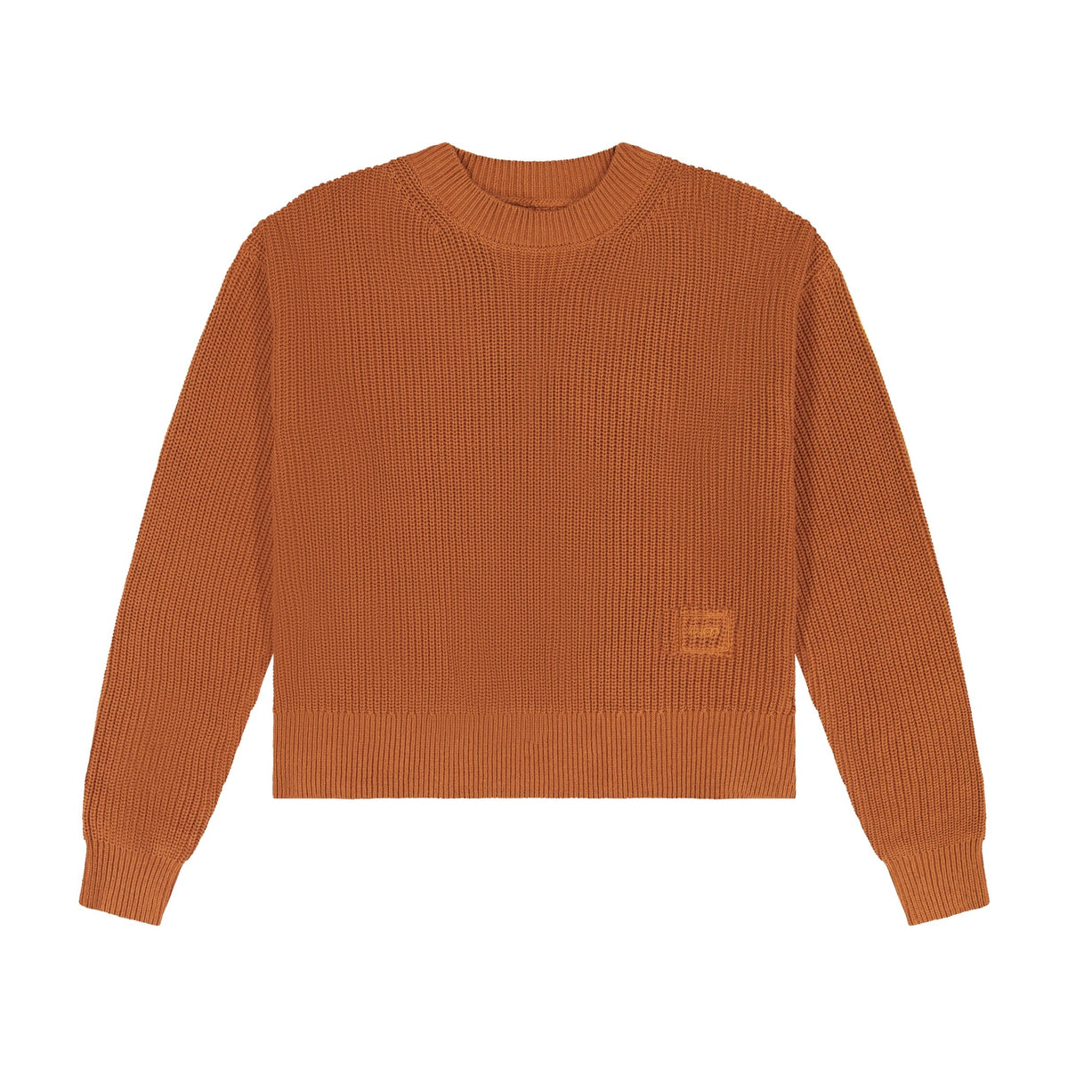 Textured Knit Sweater - Cognac - shopndotm - Teen Clothing