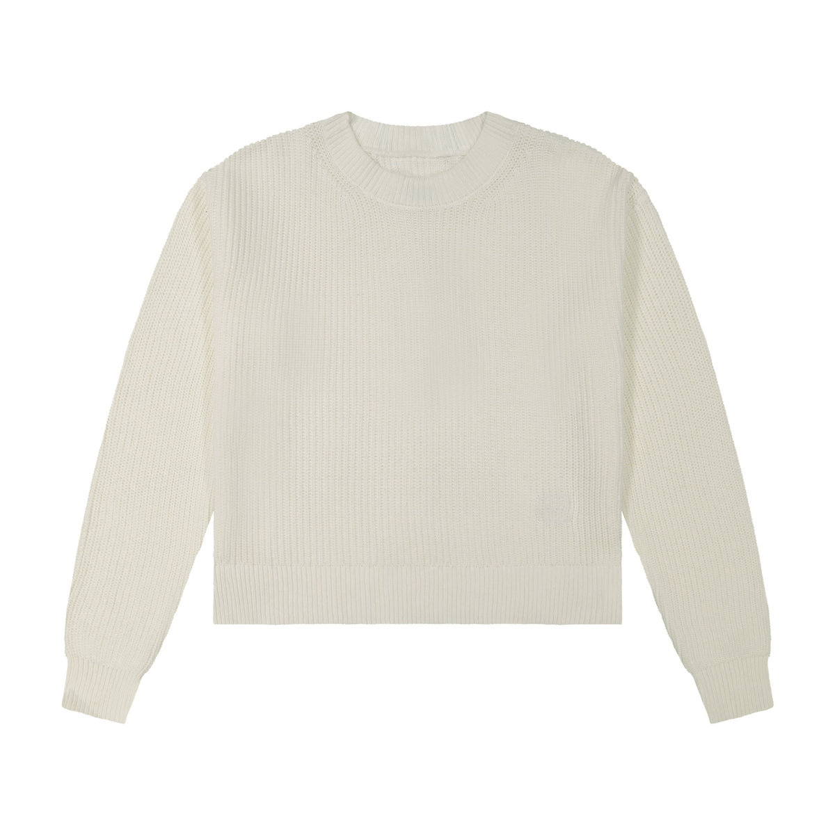 Textured Knit Sweater - White - shopndotm - Teen Clothing
