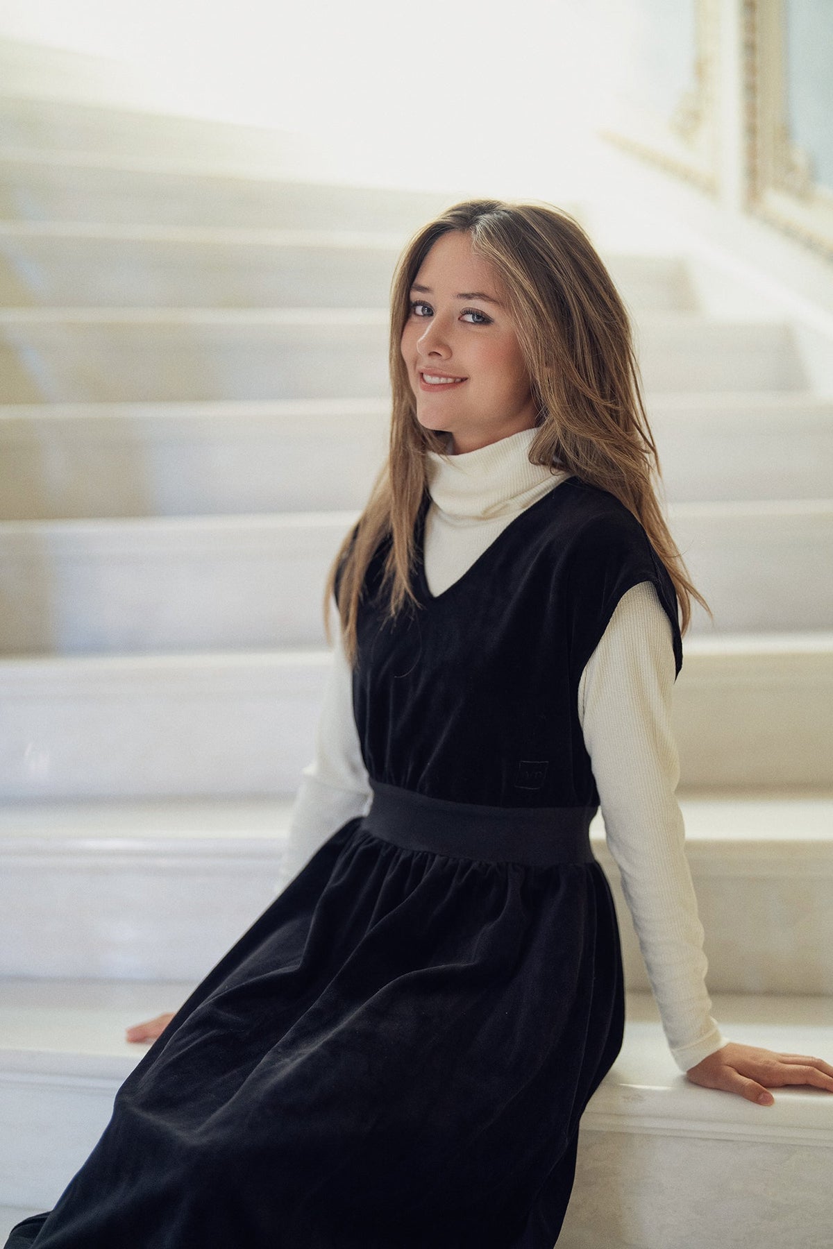 Velour V Neck Maxi - Black - shopndotm - Young Adult/Women Clothing