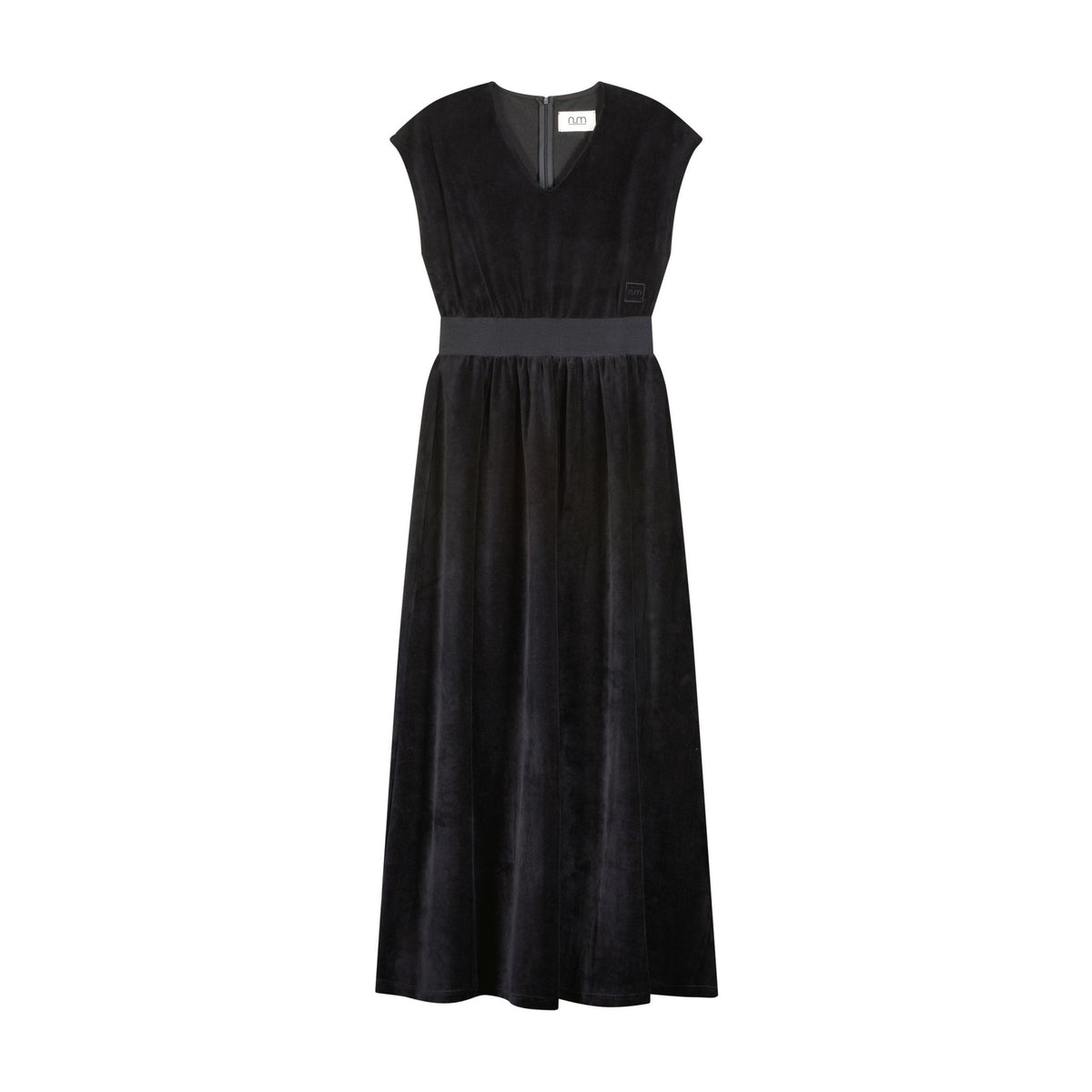 Velour V Neck Maxi - Black - shopndotm - Young Adult/Women Clothing