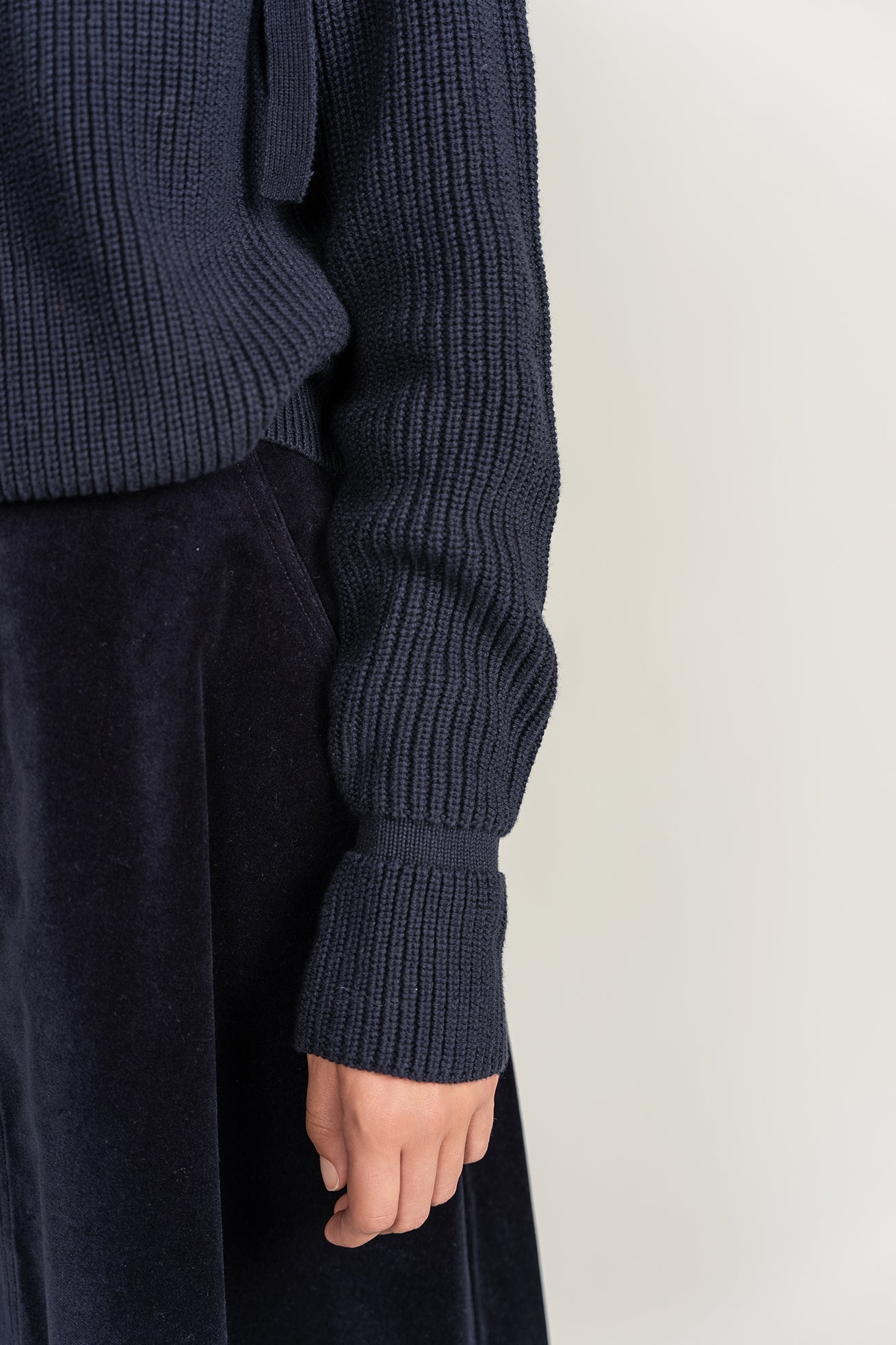 Velour Velvet Skirt - Navy - shopndotm - Teen Clothing